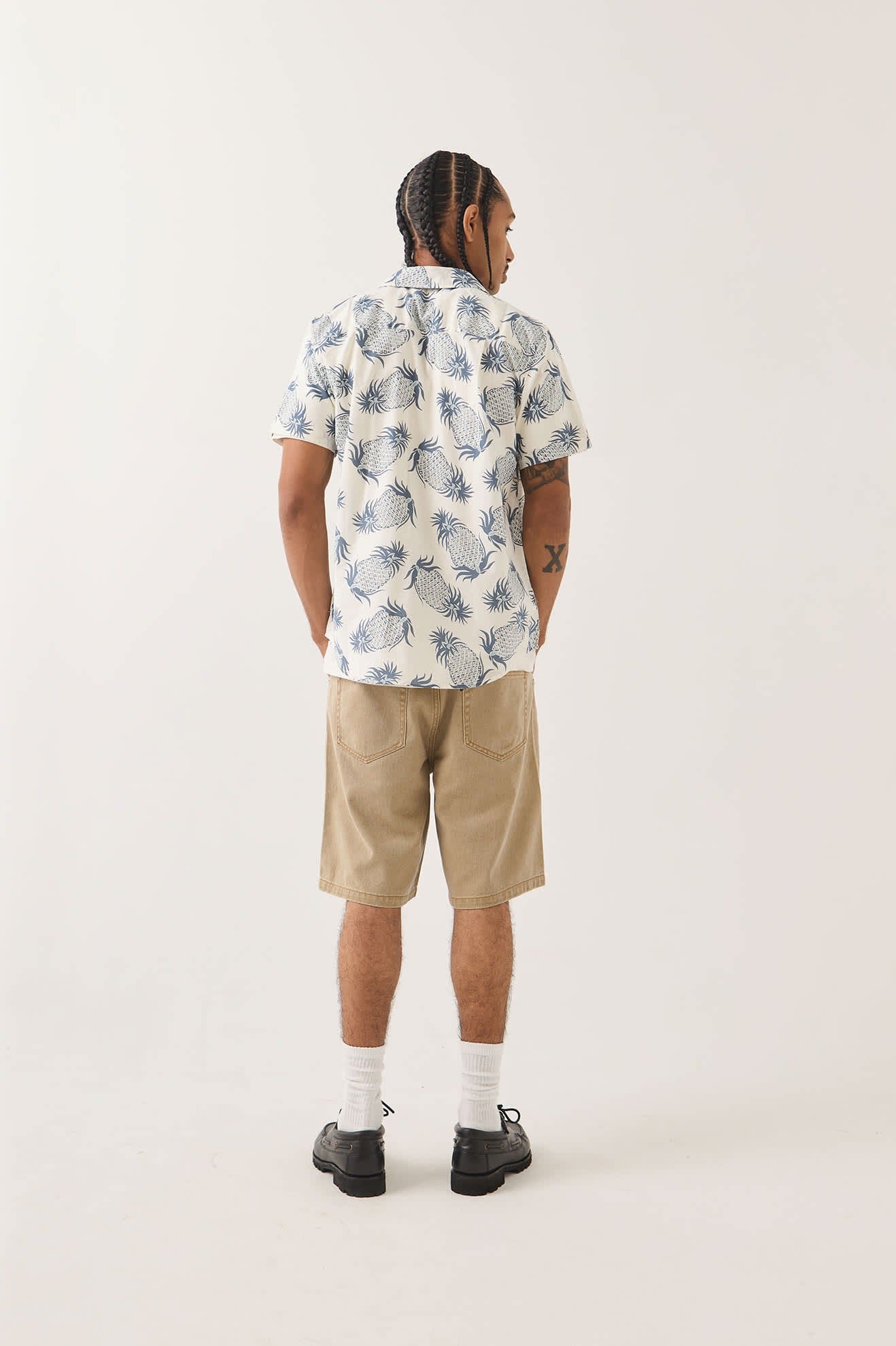 Charter Print Shirt - Off White Pineapple