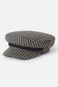 Fiddler Lightweight Fisherman Cap - Black/Natural Straw