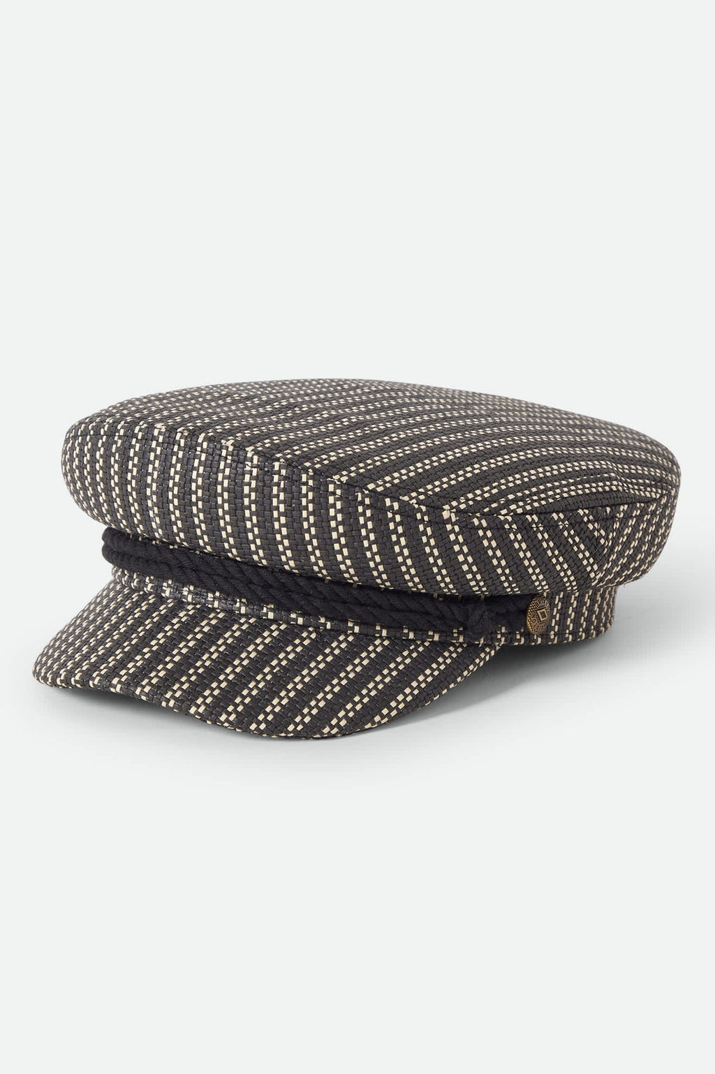 Fiddler Lightweight Fisherman Cap - Black/Natural Straw