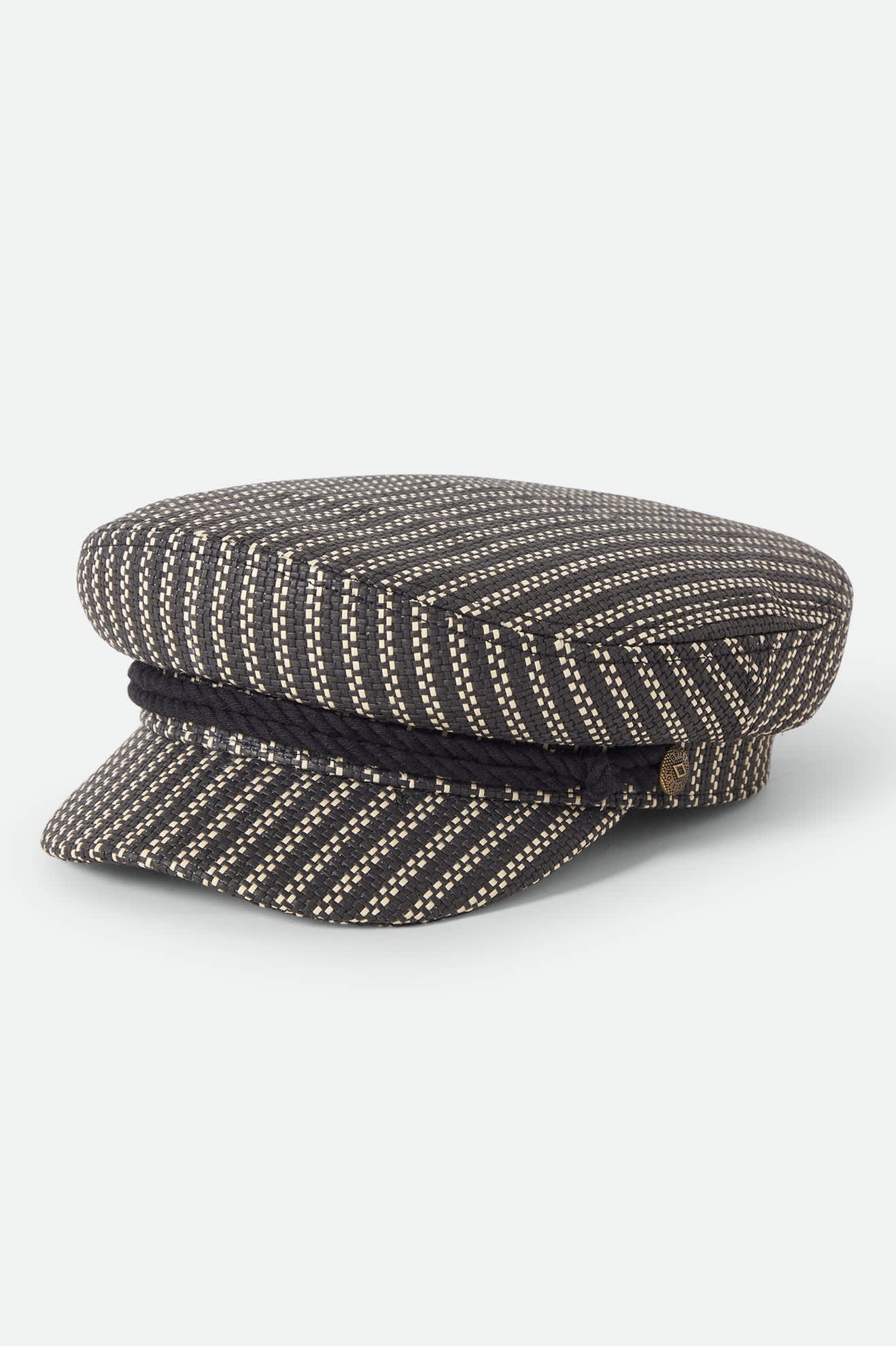 Fiddler Lightweight Fisherman Cap - Black/Natural Straw