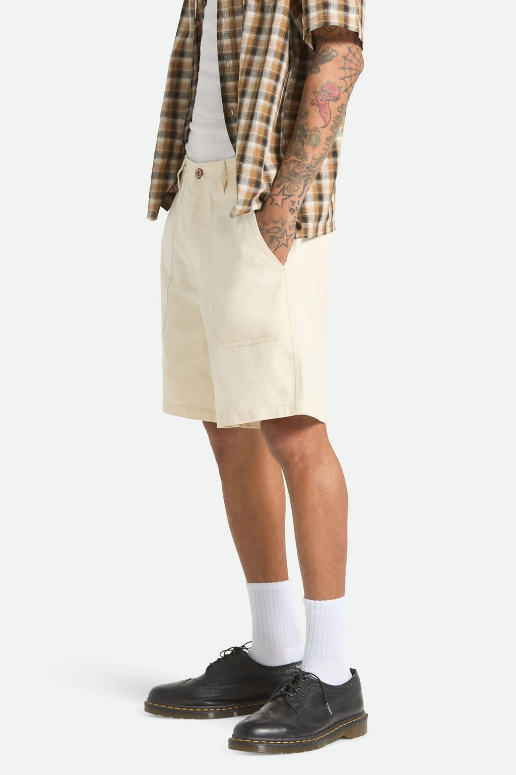 Surplus Vintage Wash Herringbone Short - Whitecap