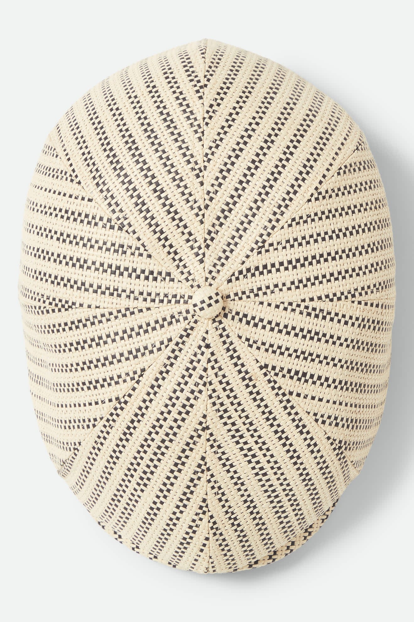 Brood Lightweight Newsboy Cap - Natural/Black Straw