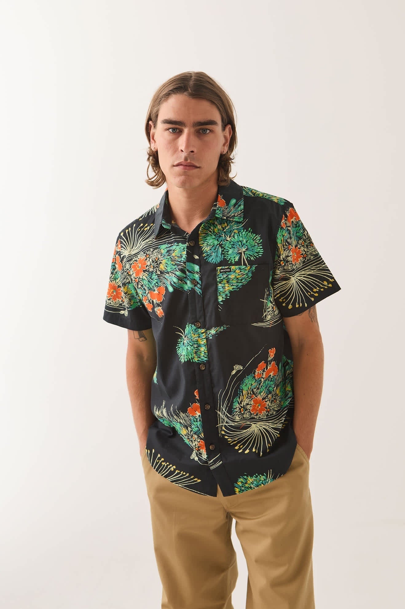Charter Print Shirt - Black/Floral
