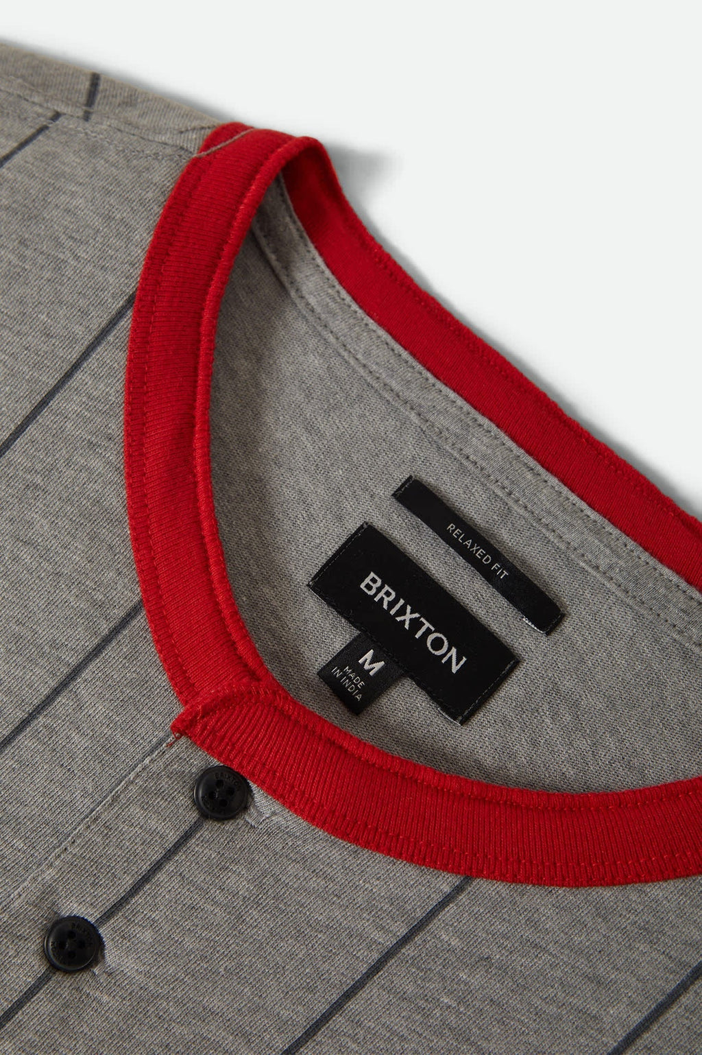 Boxy Short Sleeve Baseball T-Shirt - Heather Grey/Adrenaline Rush