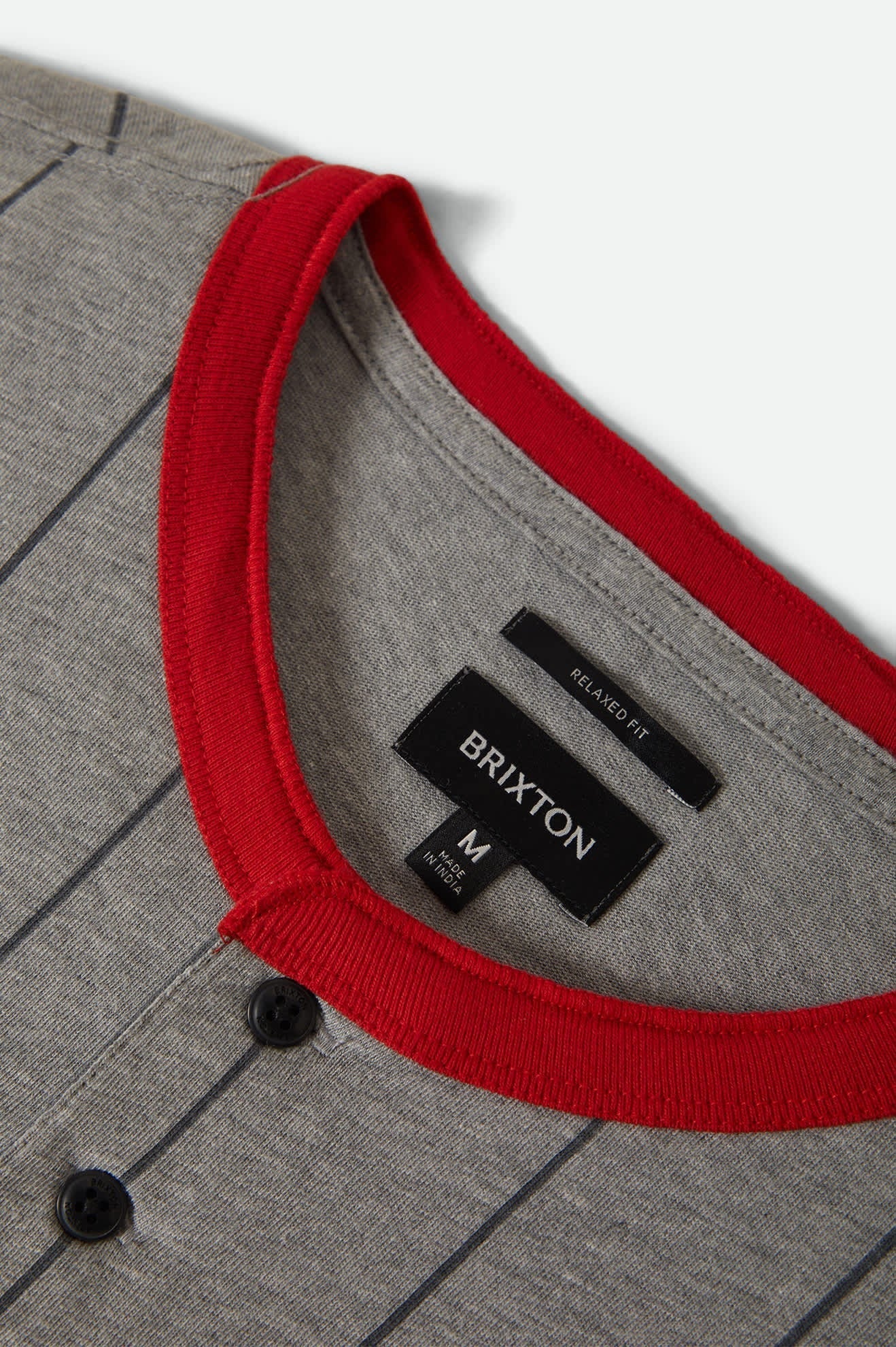 Boxy Short Sleeve Baseball T-Shirt - Heather Grey/Adrenaline Rush