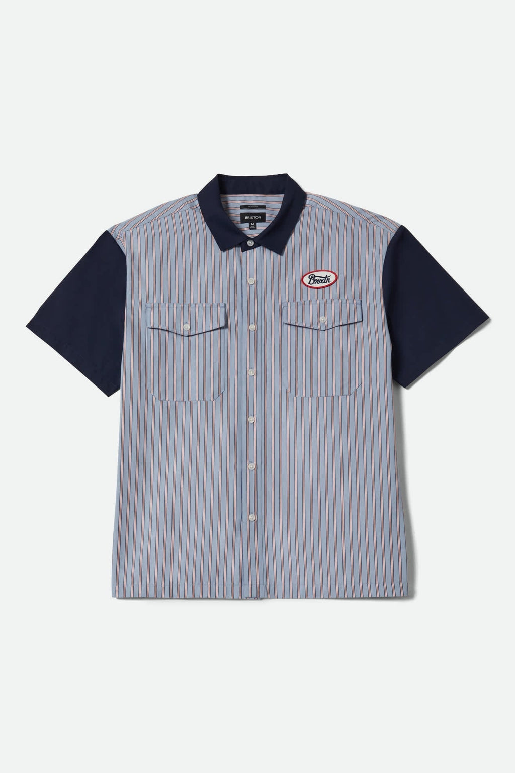 Builders Olson Short Sleeve Shirt - Blue Aura Stripe