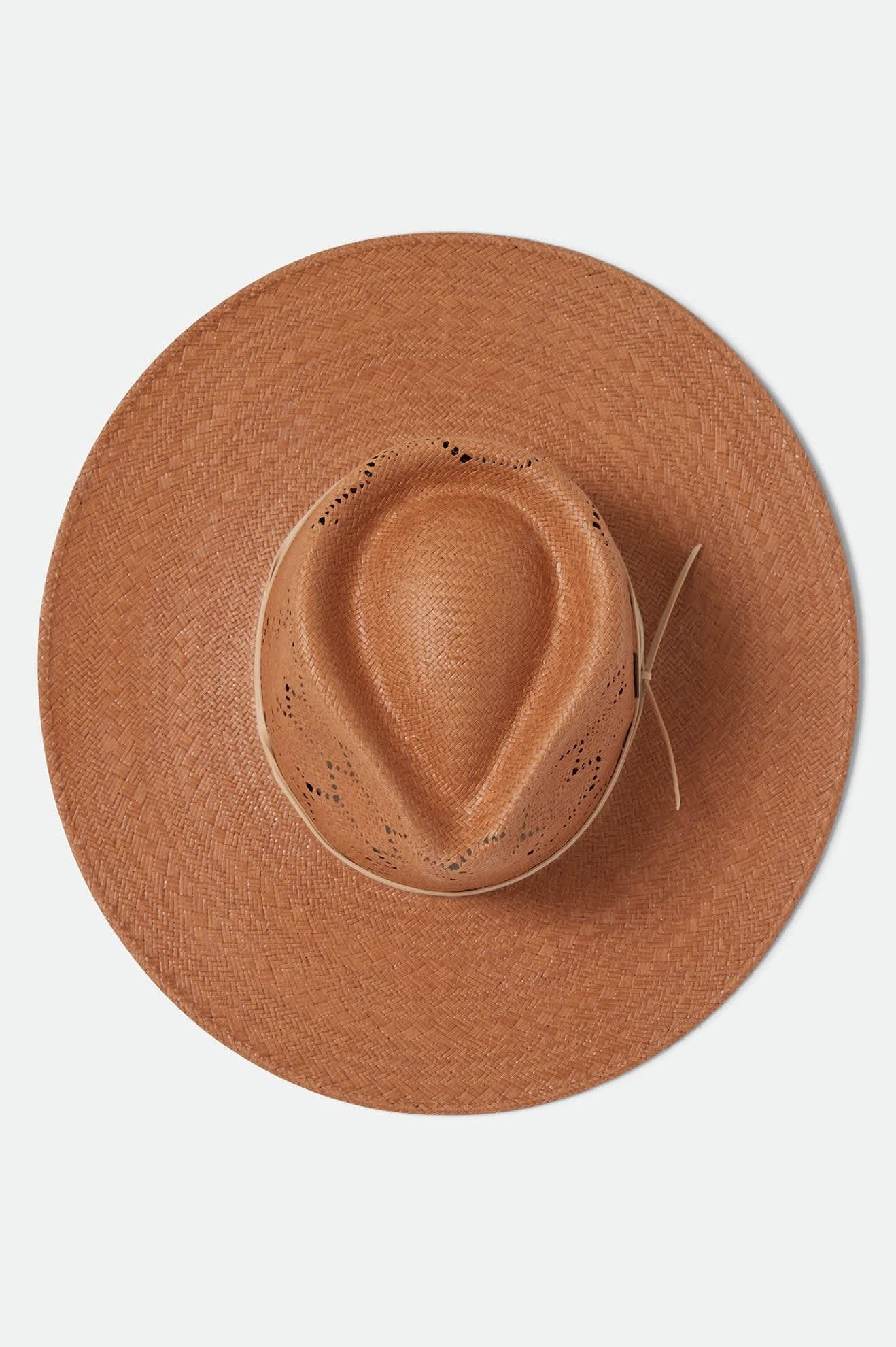 Porto Straw Fedora - Italian Clay