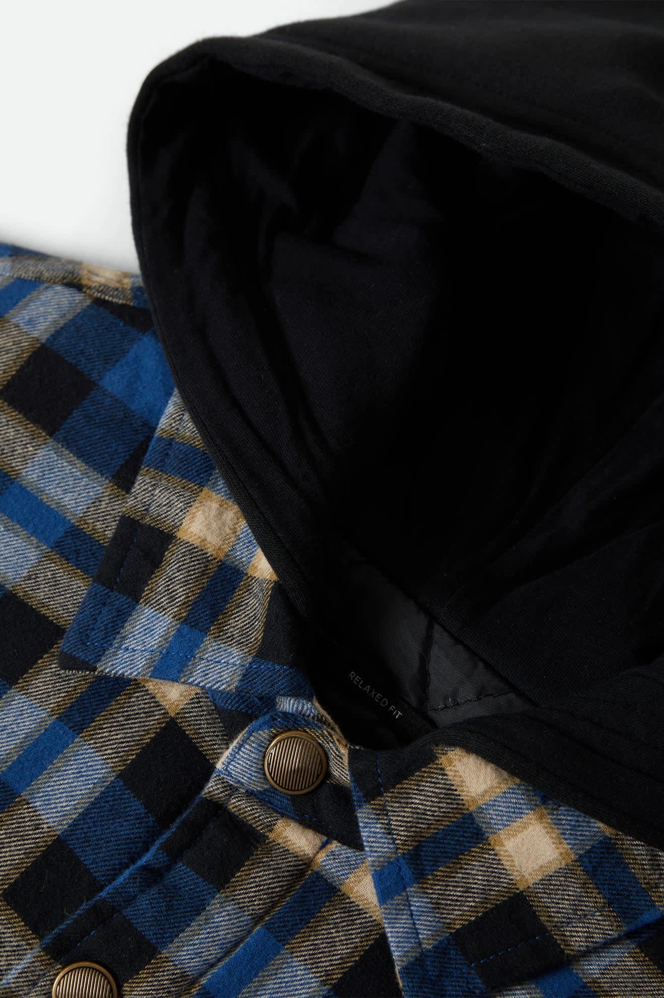 Bowery Quilited Hooded Flannel - Navy/Cream