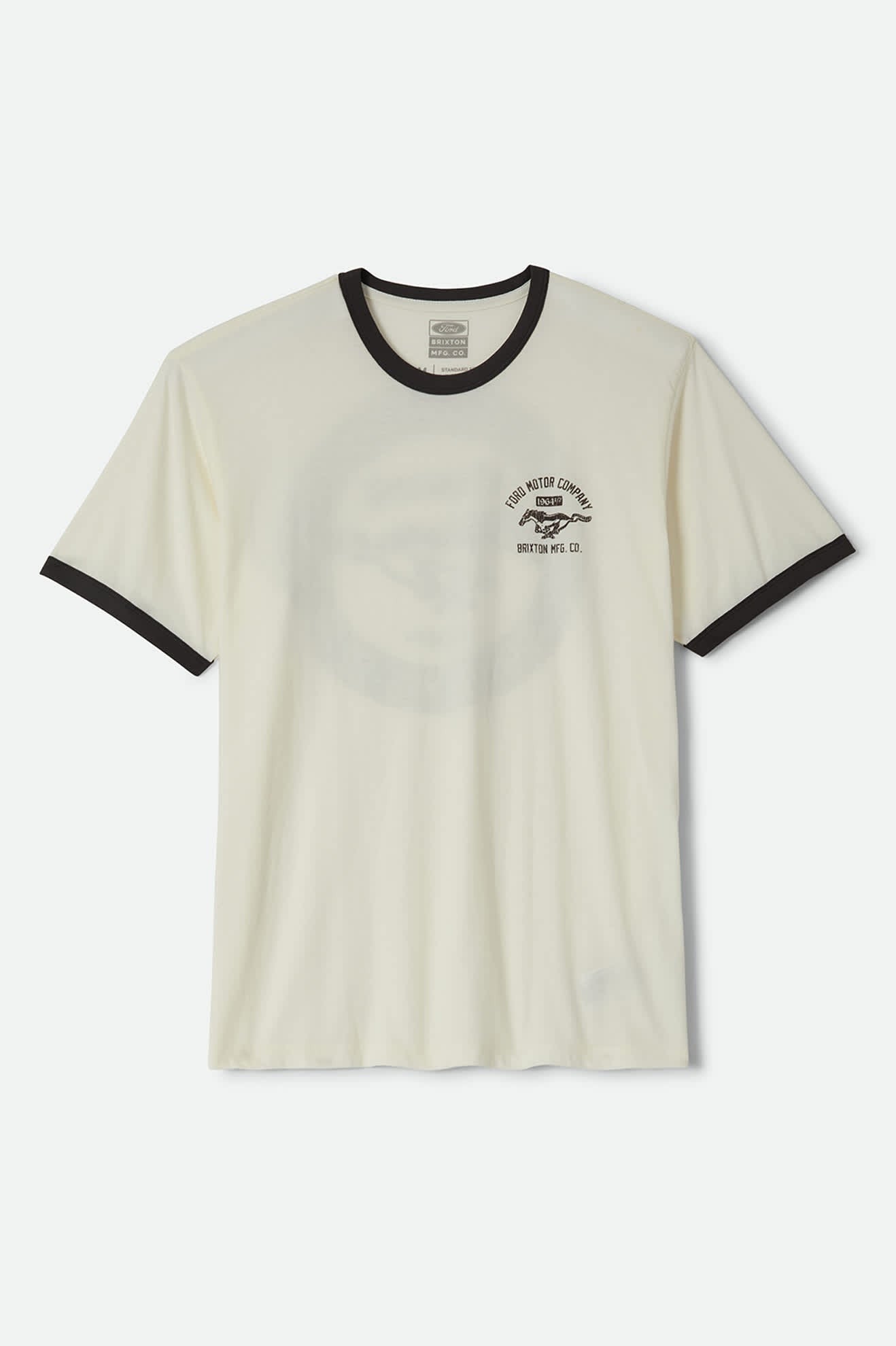 Ford Mustang Ringer T-Shirt - Wimbledone White/Burnt Rubber