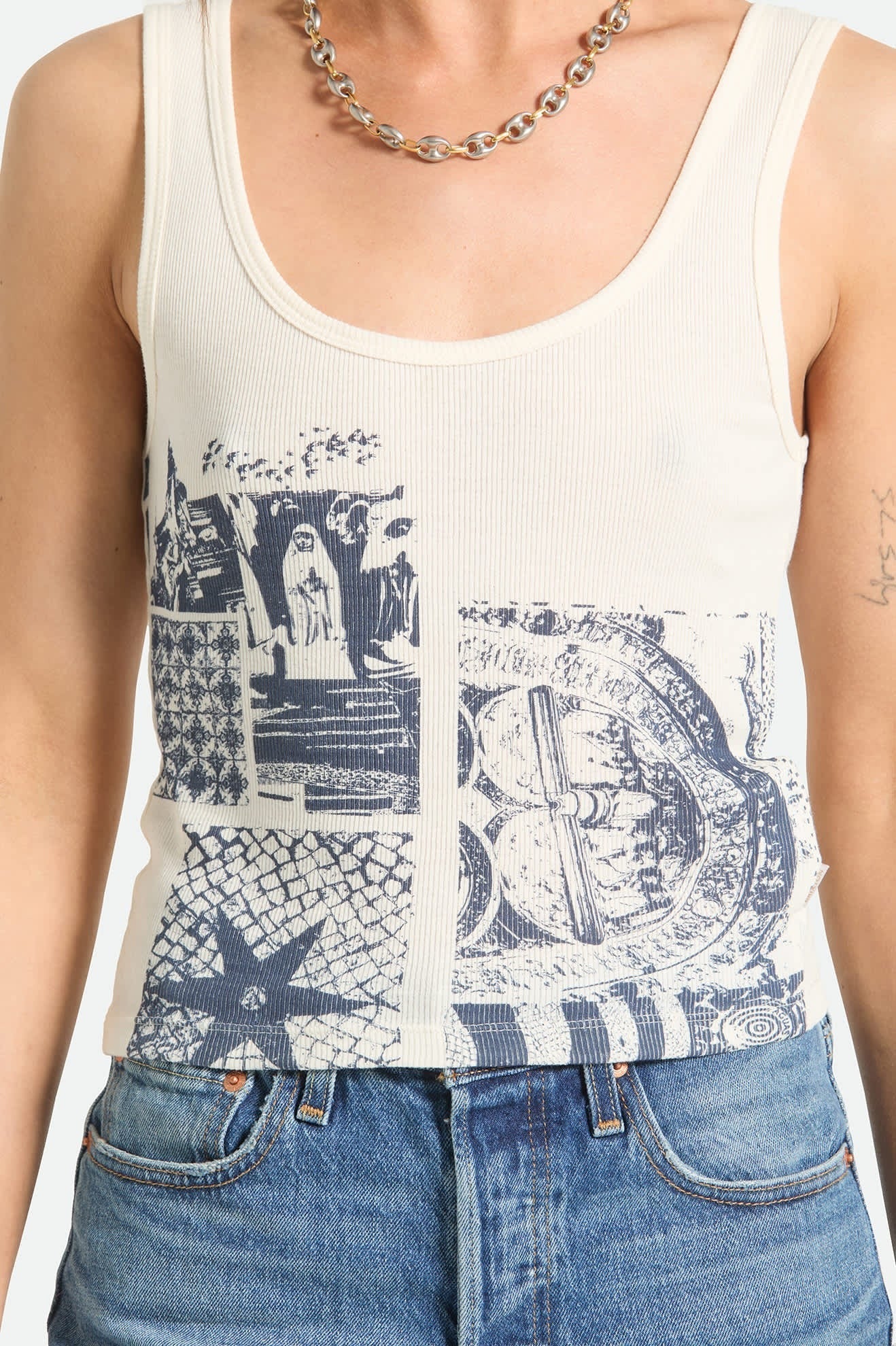 Collage A-Tank - Off White