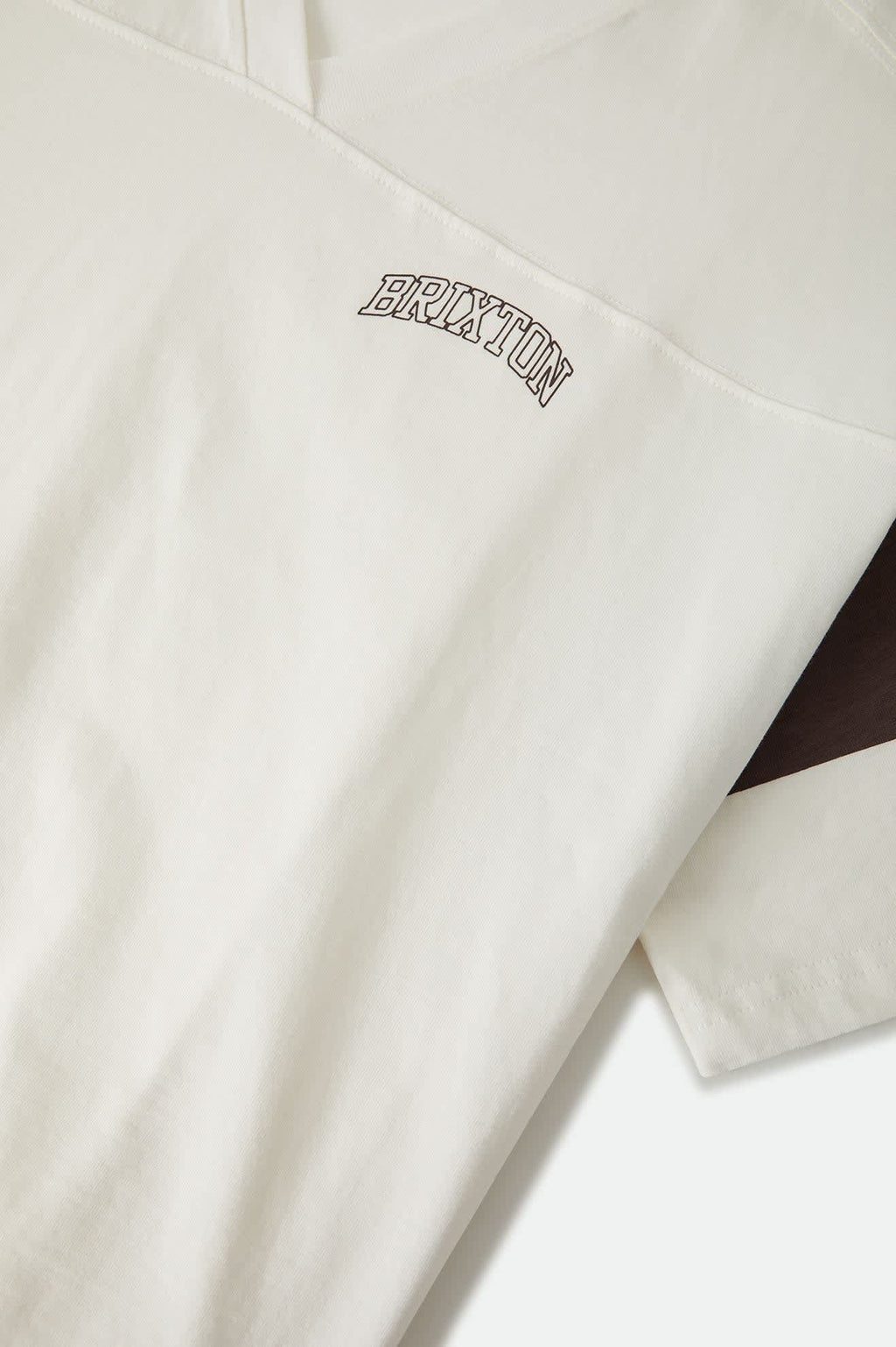 Brixton Boxy Cropped Football T-Shirt - Off White