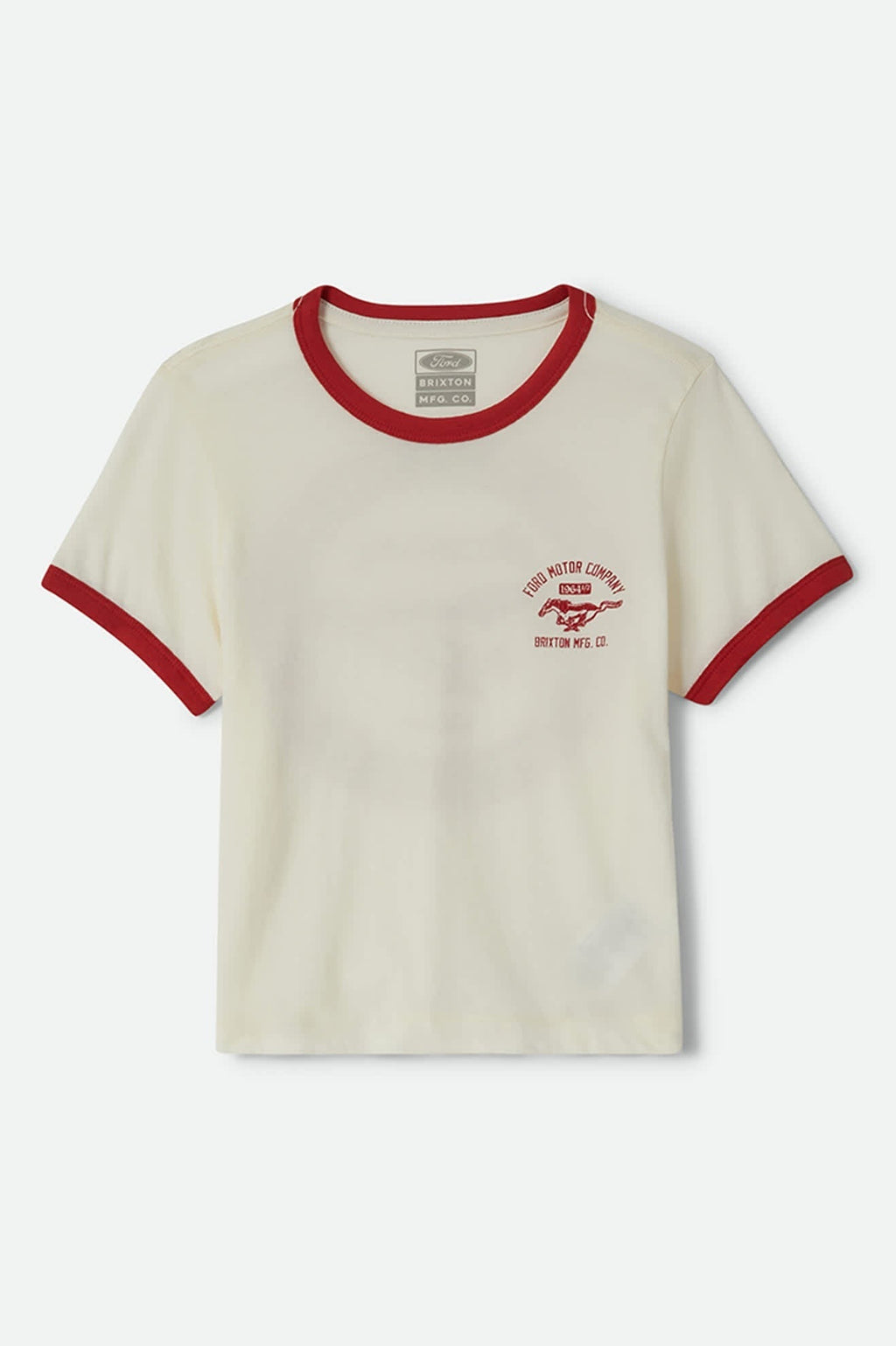 Ford Mustang Baby Ringer T-Shirt - Wimbledon White