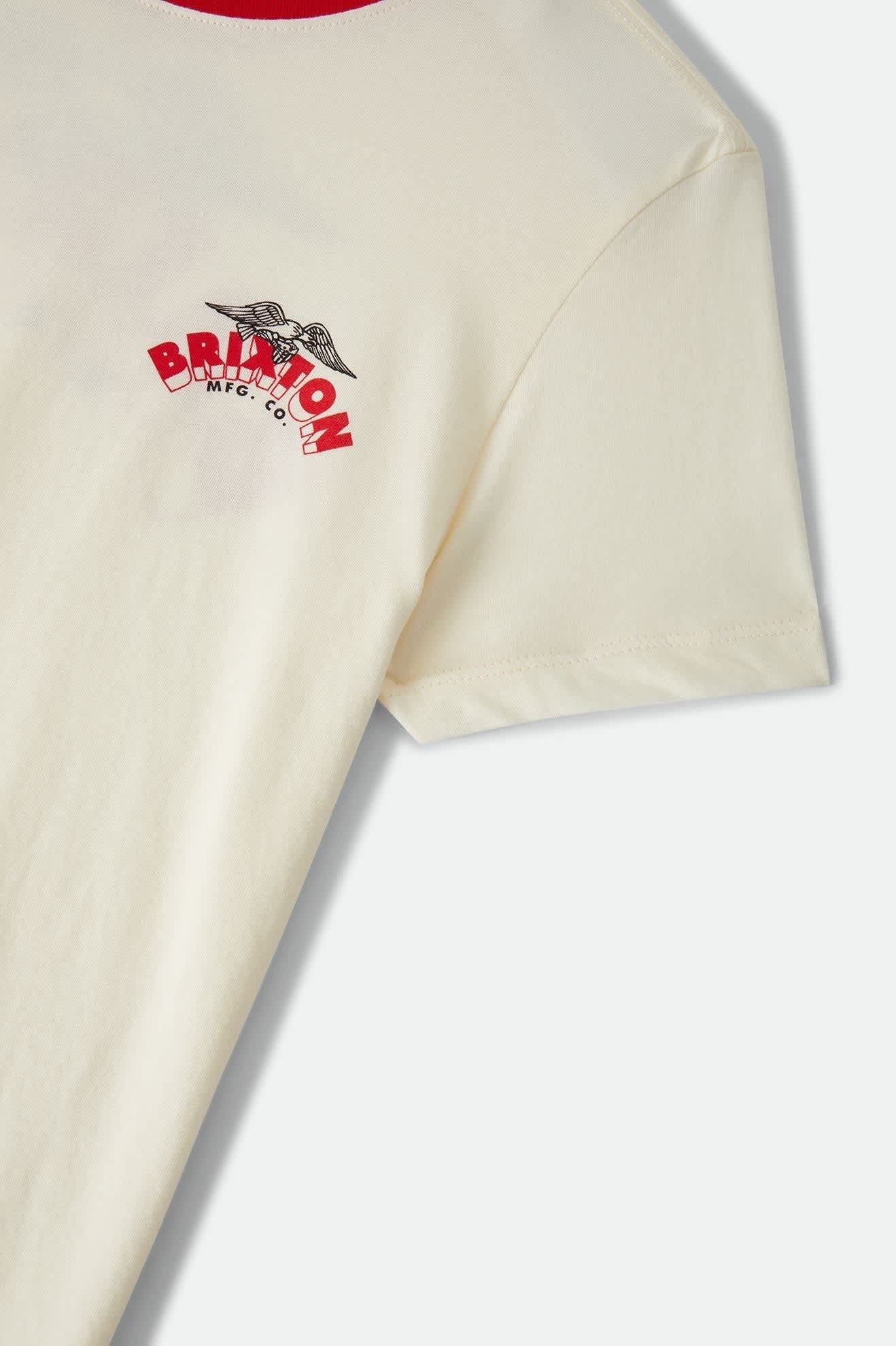 Brixton Banner Slim Crew T-Shirt - Off White