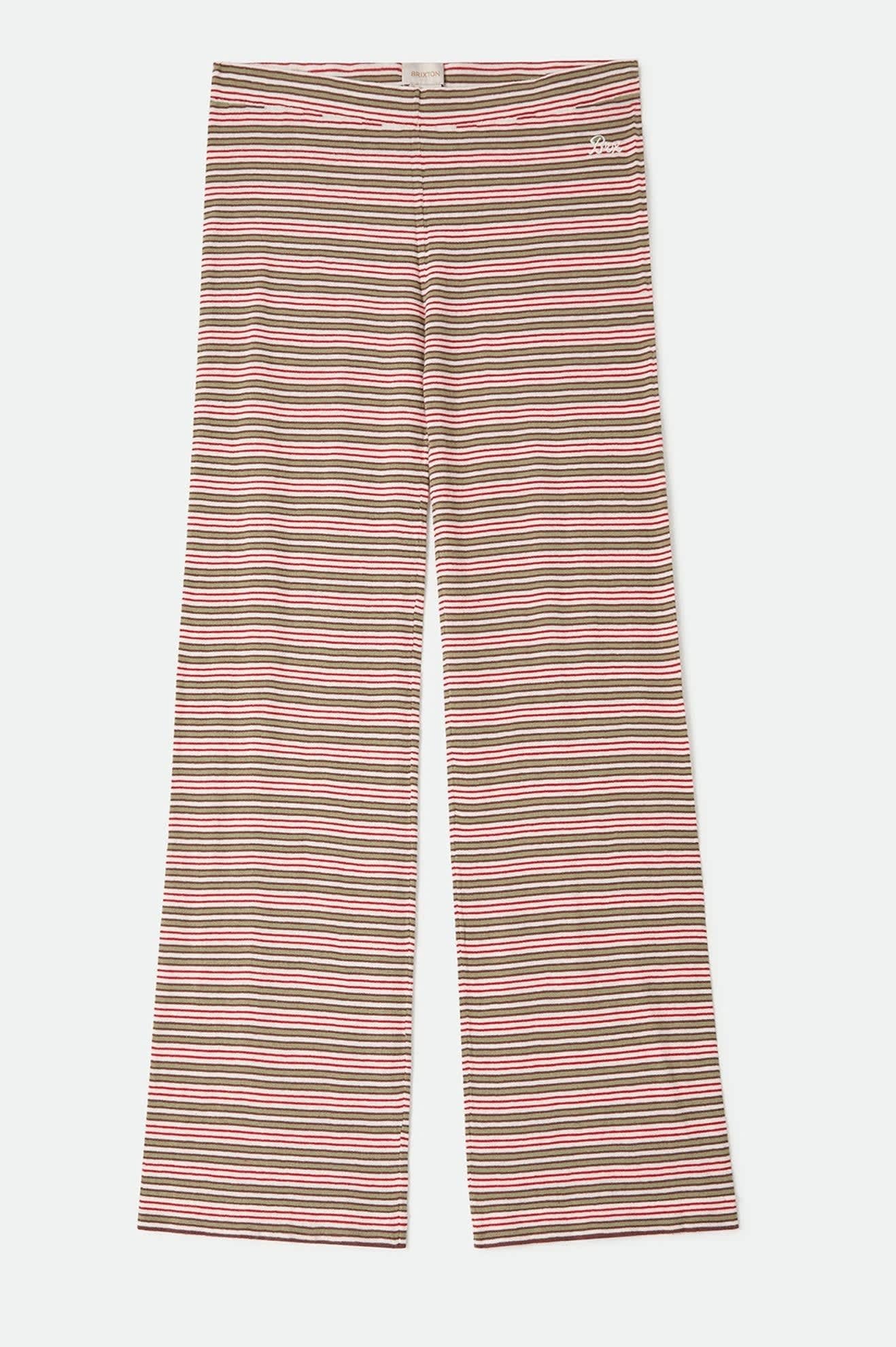 Siesta Stripe Knit Pant - Green Multi Stripe