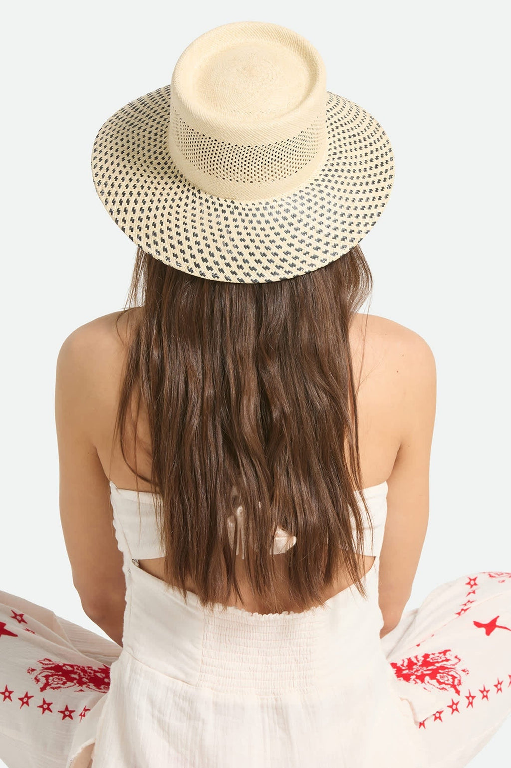 Lilith Panama Bucket Hat - Natural/Black