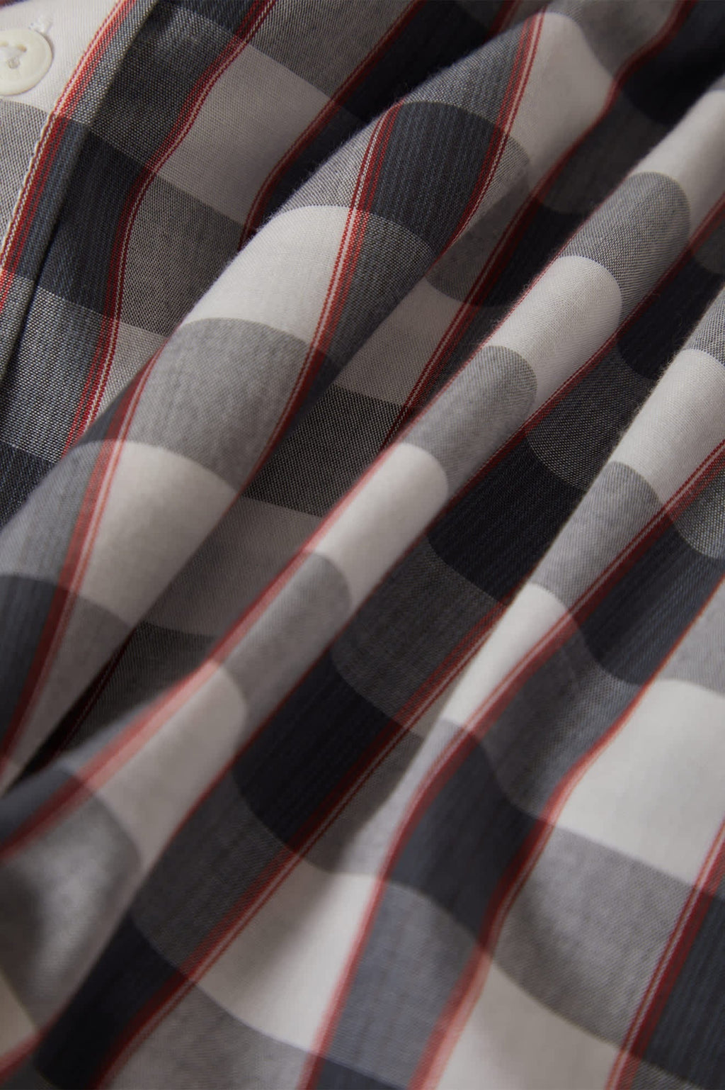 Cru Plaid Short Sleeve Shirt - Black/Off White/Red