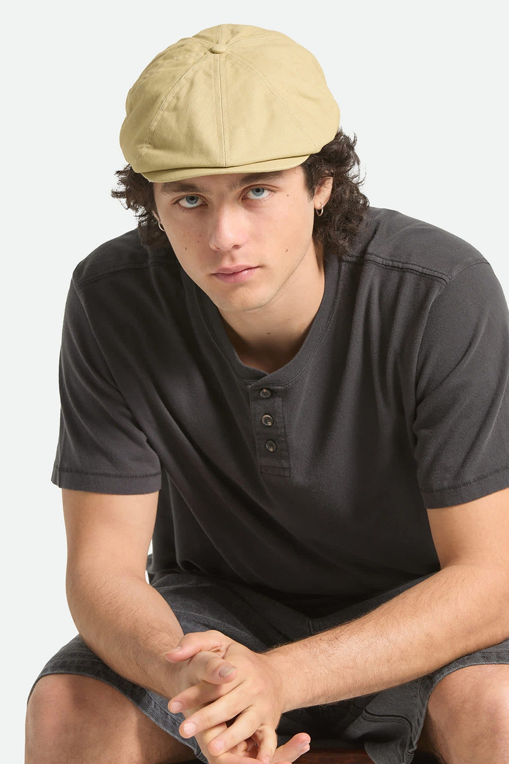 Brood Lightweight Newsboy Cap - Washed Khaki