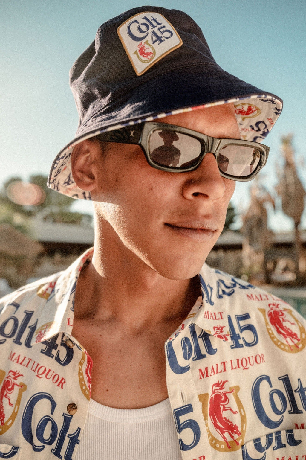 Colt 45 X Brixton Bucket Hat - Multi/Midnight Blue