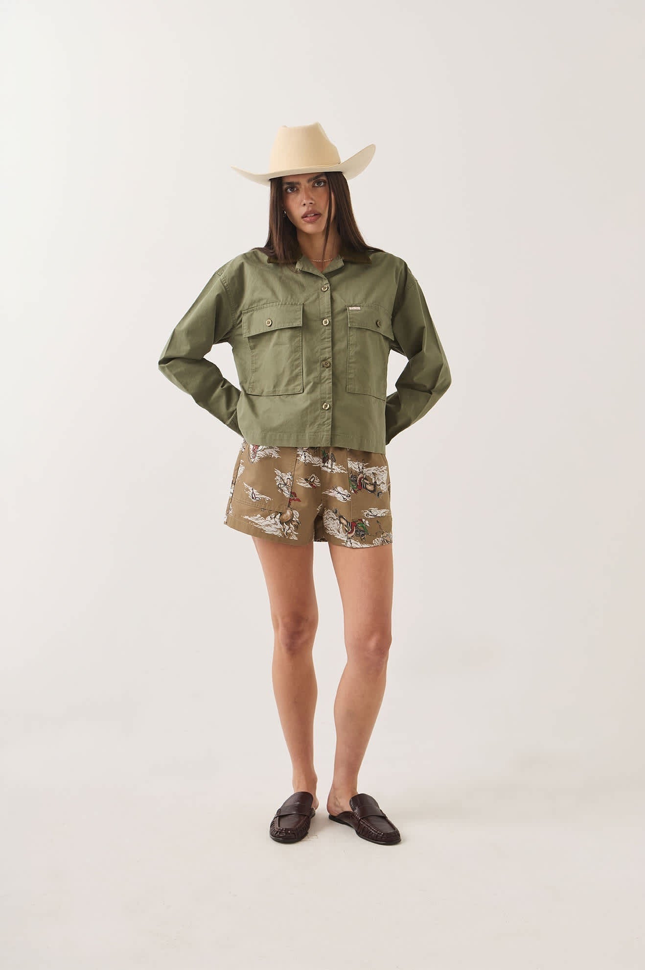 Utopia Overshirt - Washed Olive Surplus