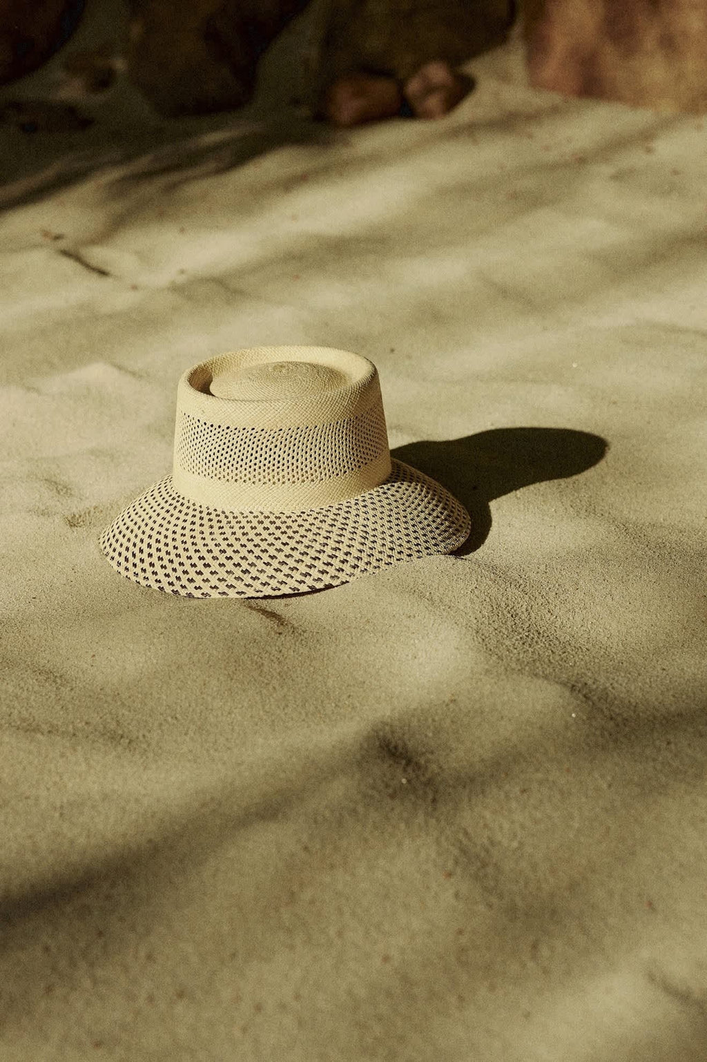Lilith Panama Bucket Hat - Natural/Black