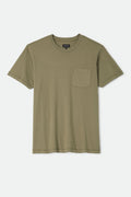 Brixton Baseline Pocket T-Shirt - Olive Surplus Vintage Wash