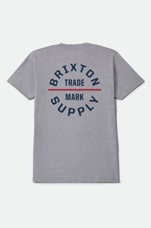 Oath Short Sleeve Standard T-Shirt - Heather Grey/Navy/Red