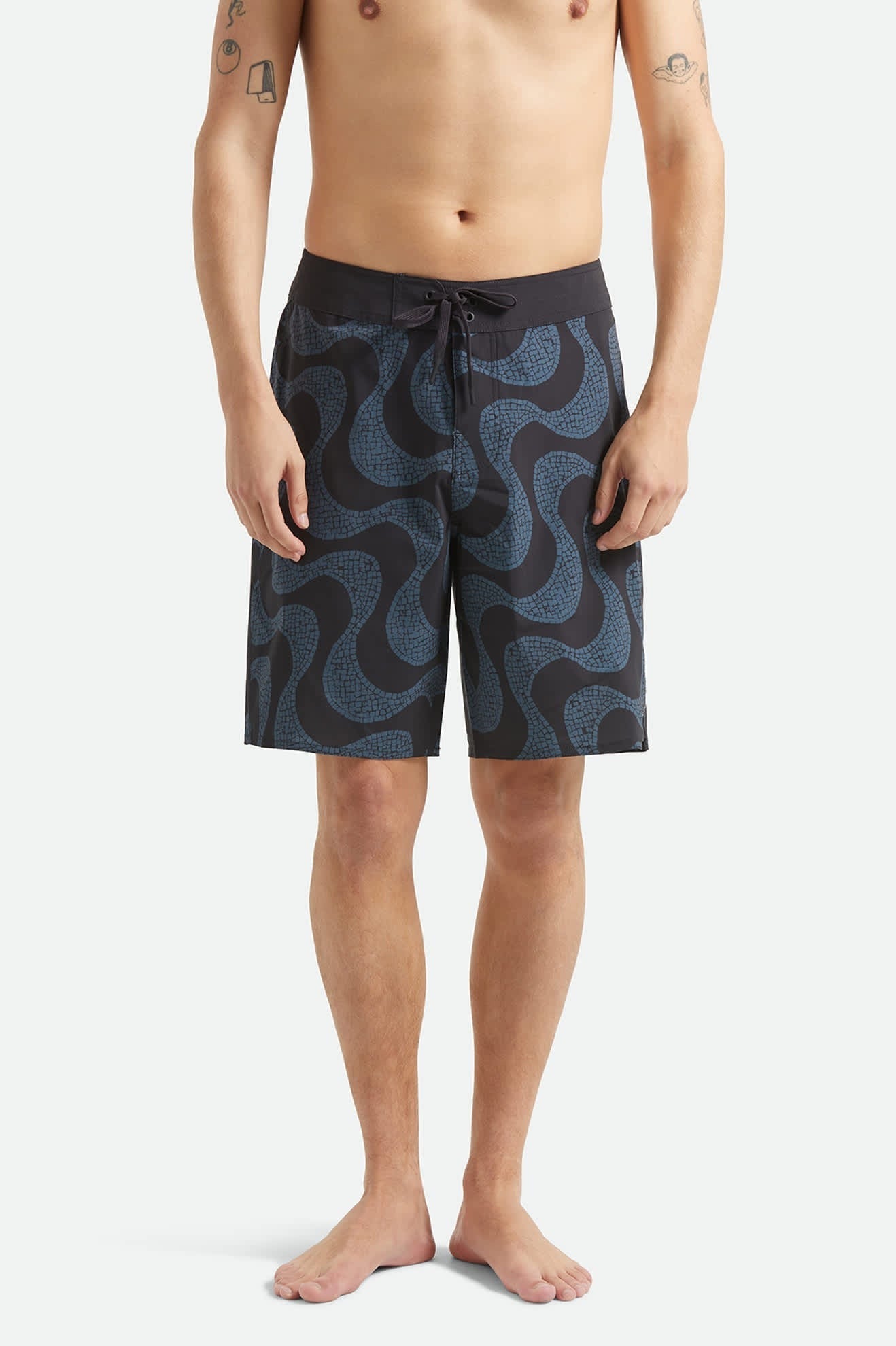 Blitz Boardshort 19" - Black/Future Grey Warped Tile