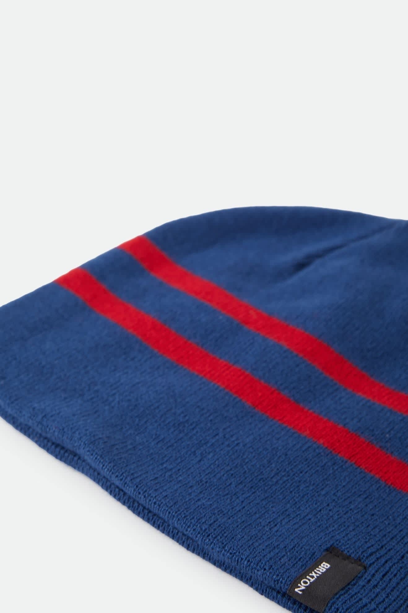 Skully Beanie - Navy/Red Stripe