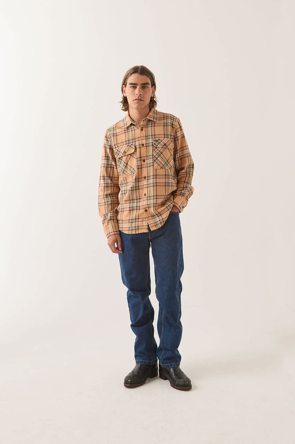 Bowery Flannel - Khaki/Multi