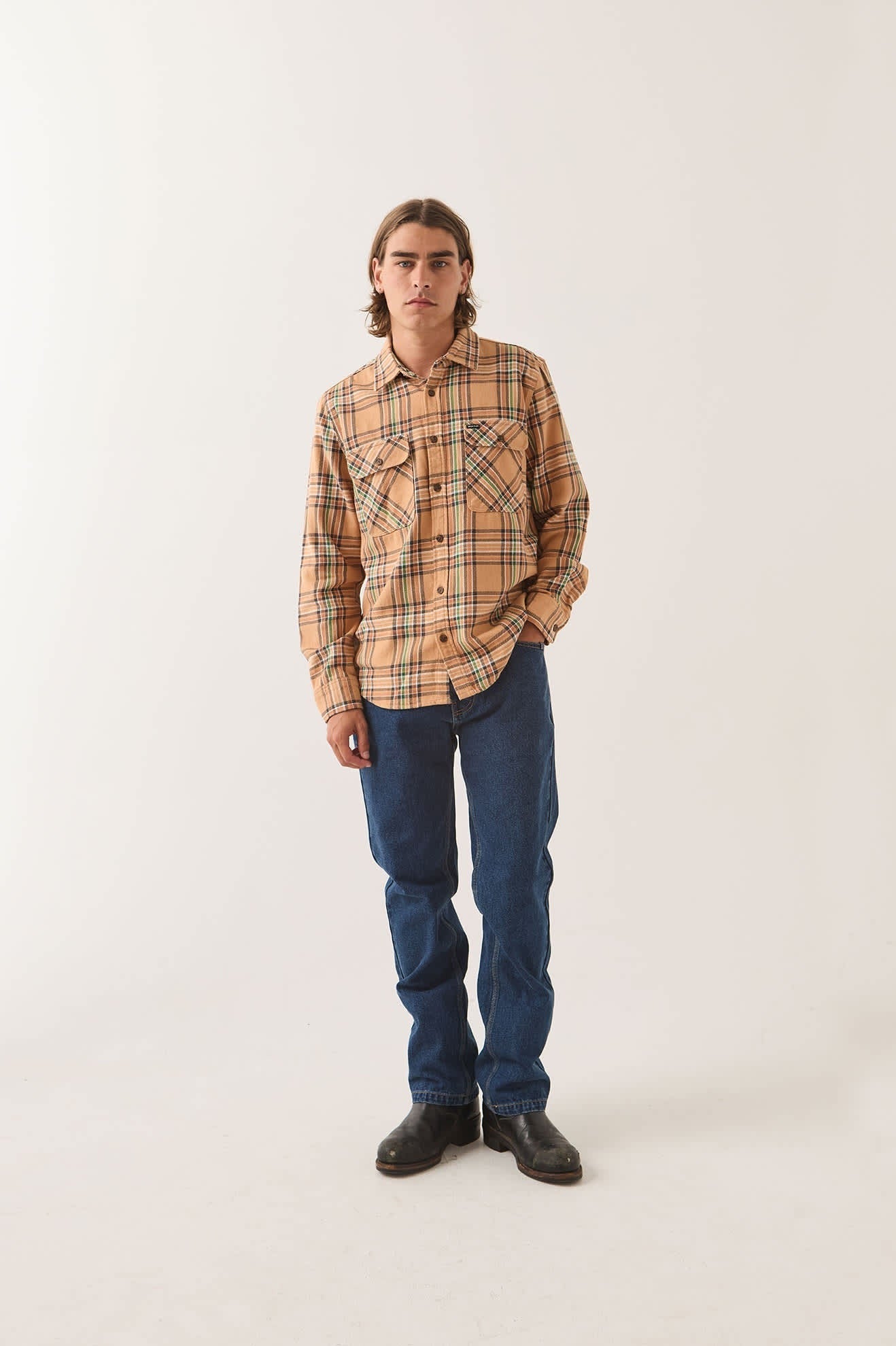 Bowery Flannel - Khaki/Multi