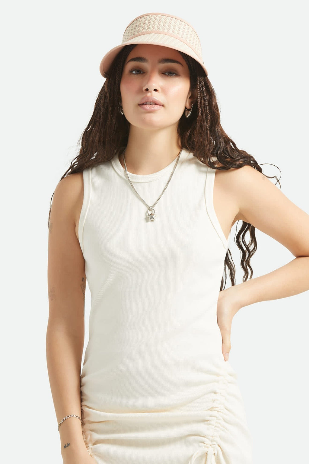 Newport Straw Visor - Italian Clay/Natural
