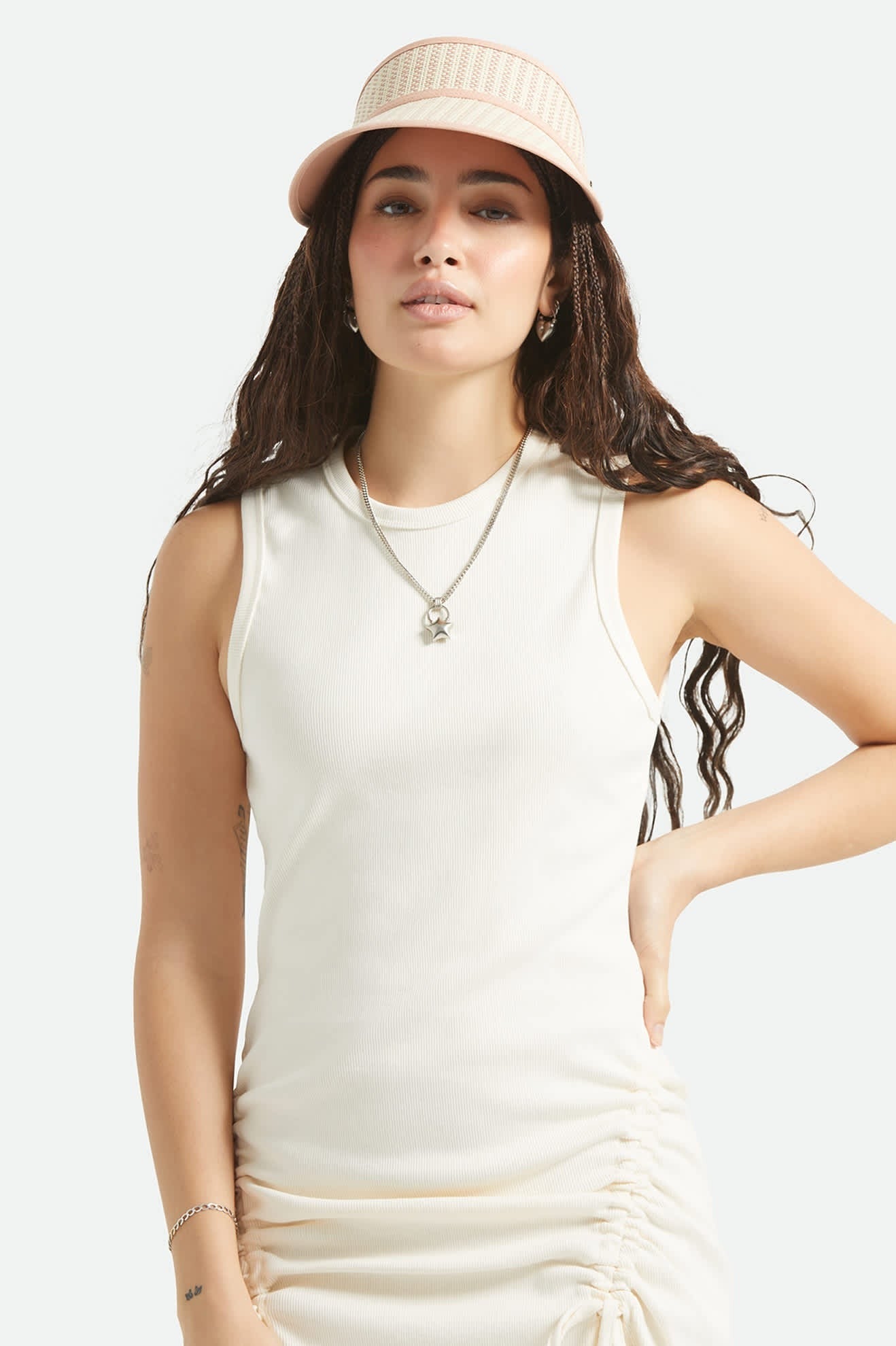 Newport Straw Visor - Italian Clay/Natural