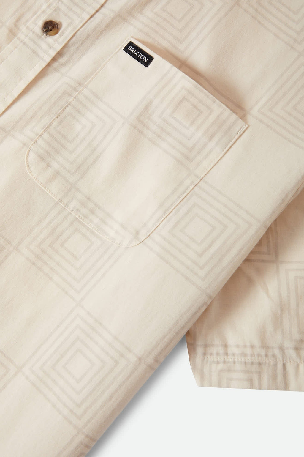 Cru Print Short Sleeve Shirt - Whitecap/Geo Checker