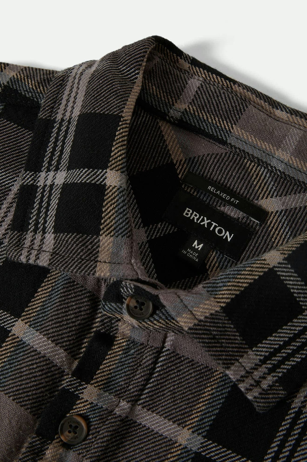 Vintage Wash Flannel - Black/Charcoal Beige/Slate