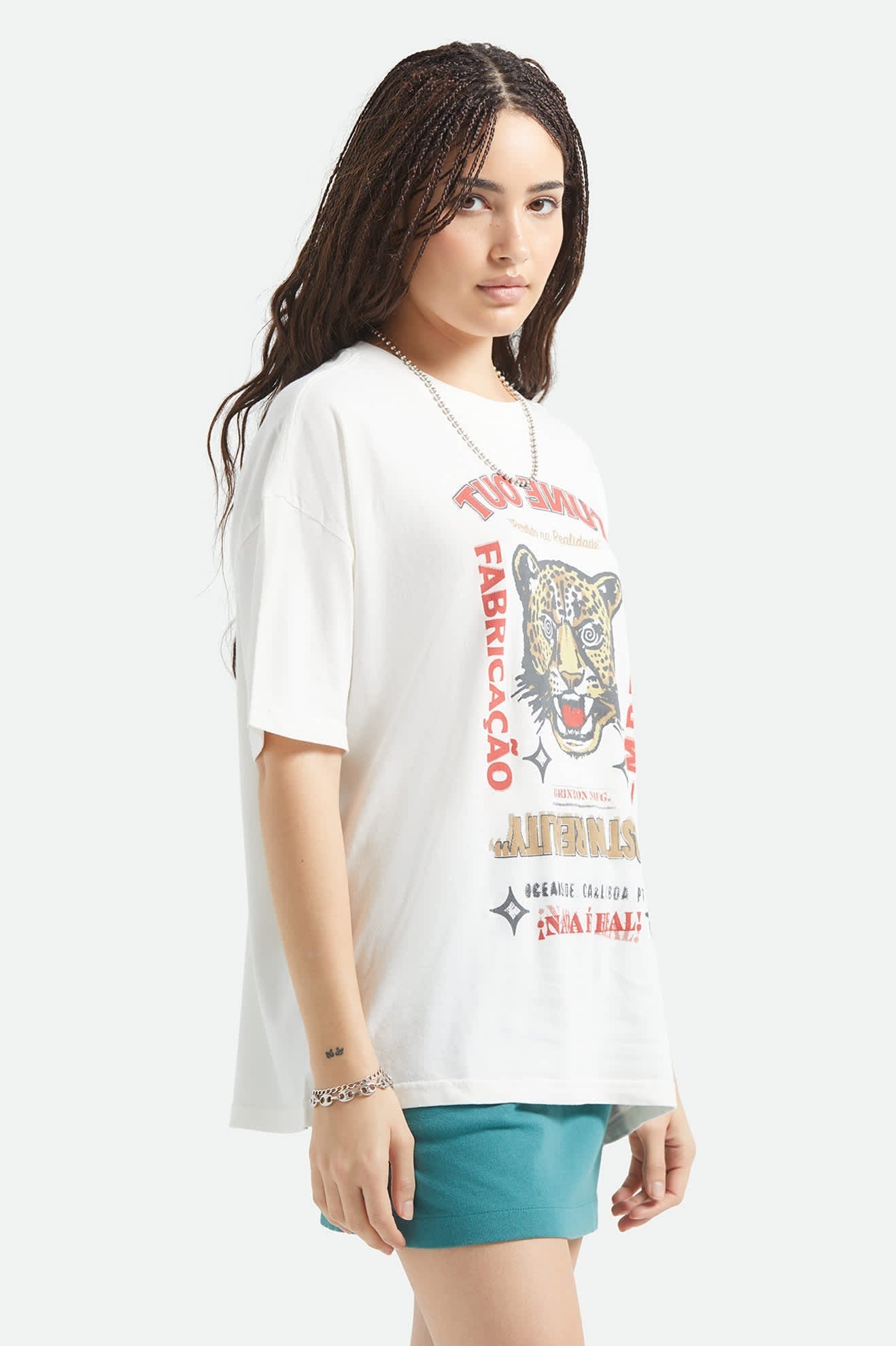 The Getaway Oversized Boyfriend T-Shirt - Vintage White