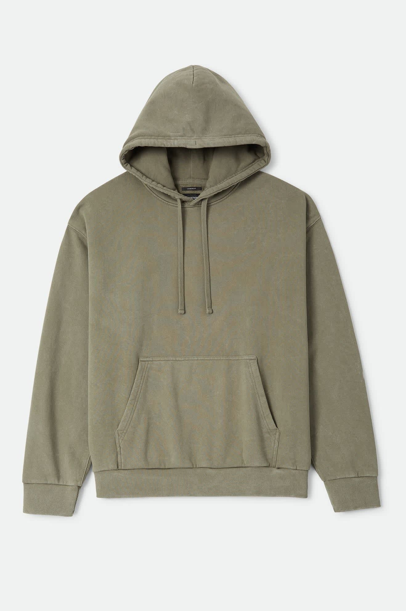 Brixton Baseline Hood Fleece - Olive Surplus Vintage Wash