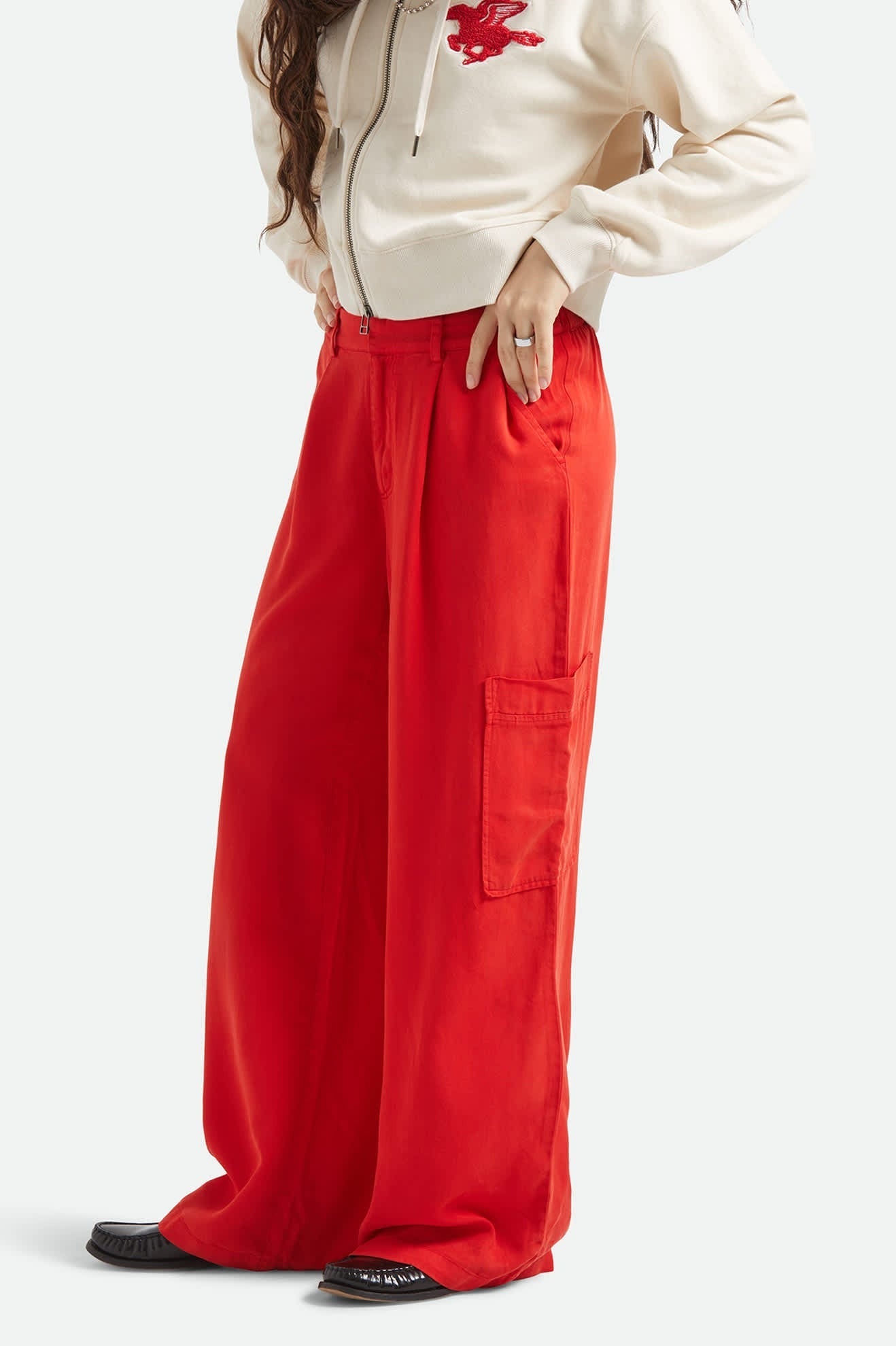 The Mercer Wide Leg Trouser Pant - Washed Adrenaline Rush
