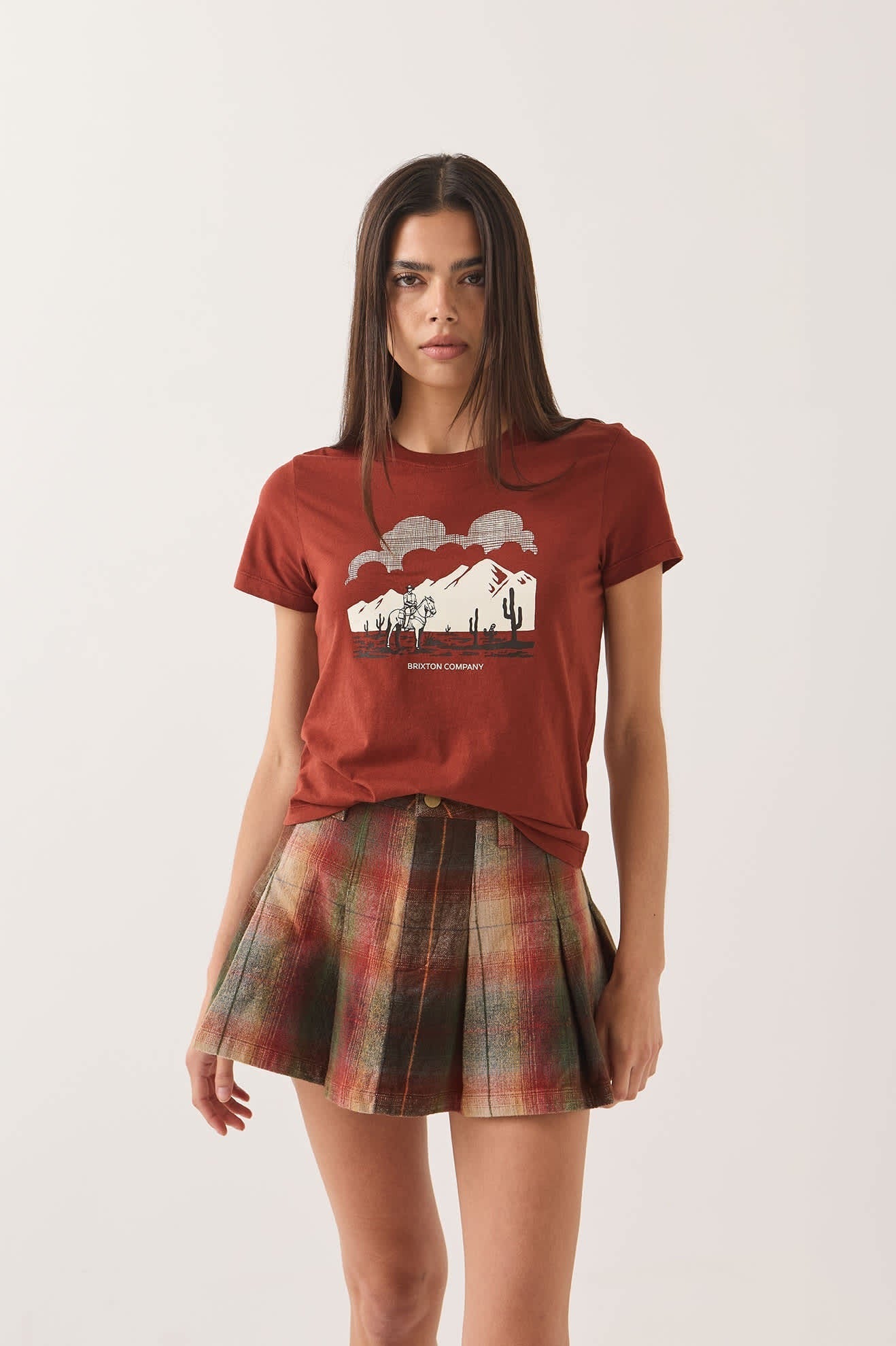 Great Springs Slim Crew T-Shirt - Dark Brick