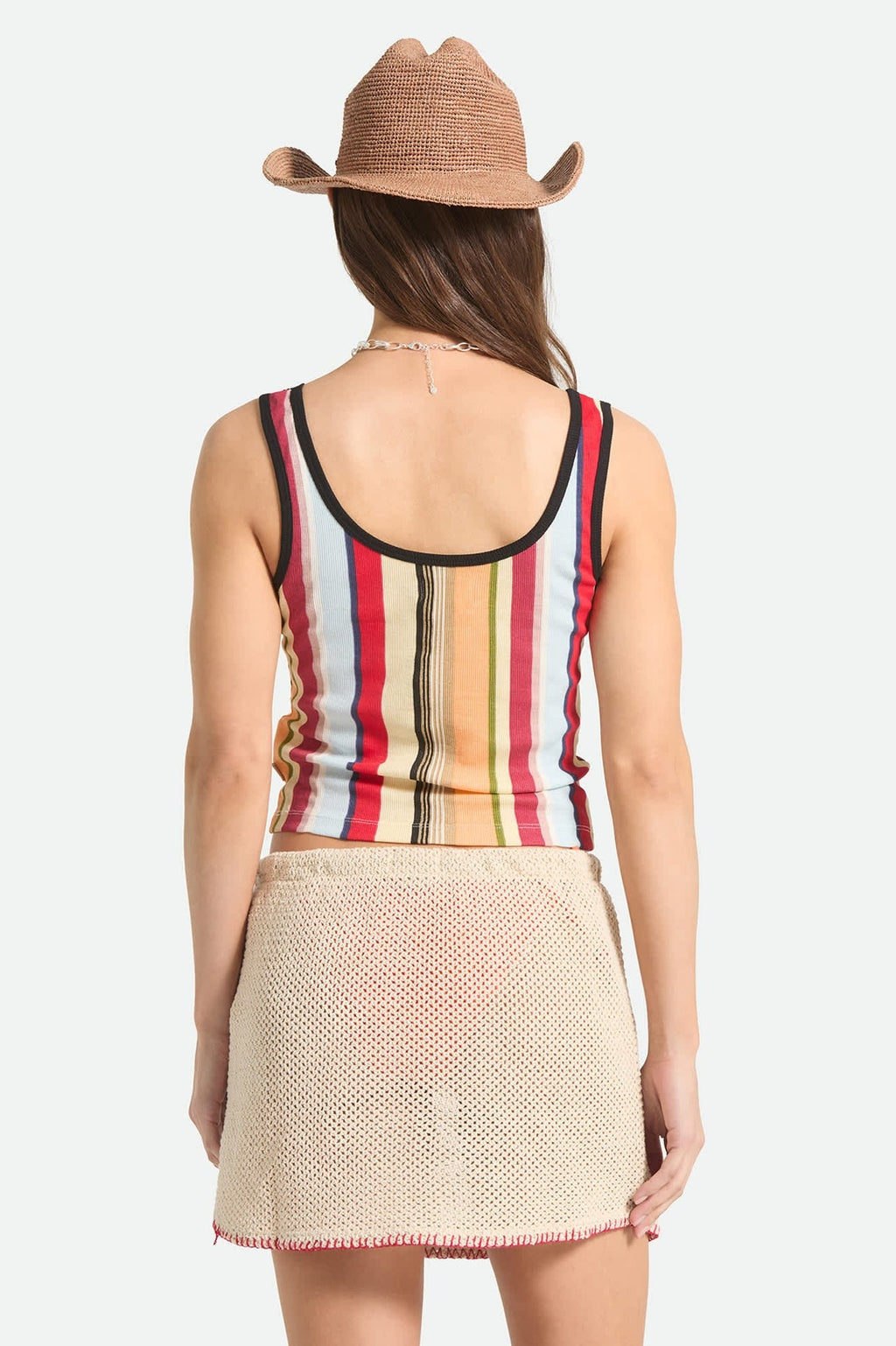 Ringer Organic A-Tank - Peach Cobbler Multi Stripe