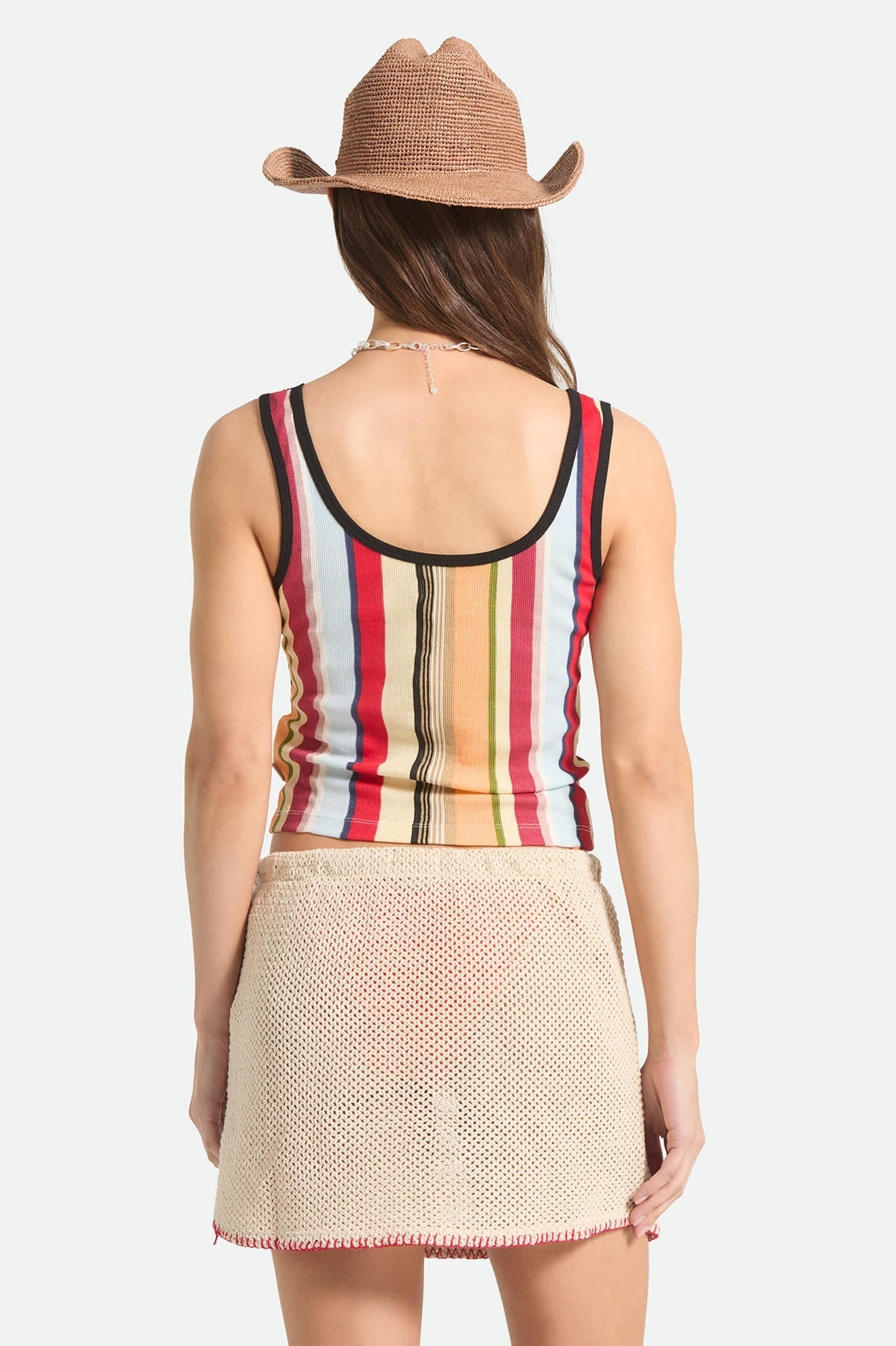Ringer Organic A-Tank - Peach Cobbler Multi Stripe