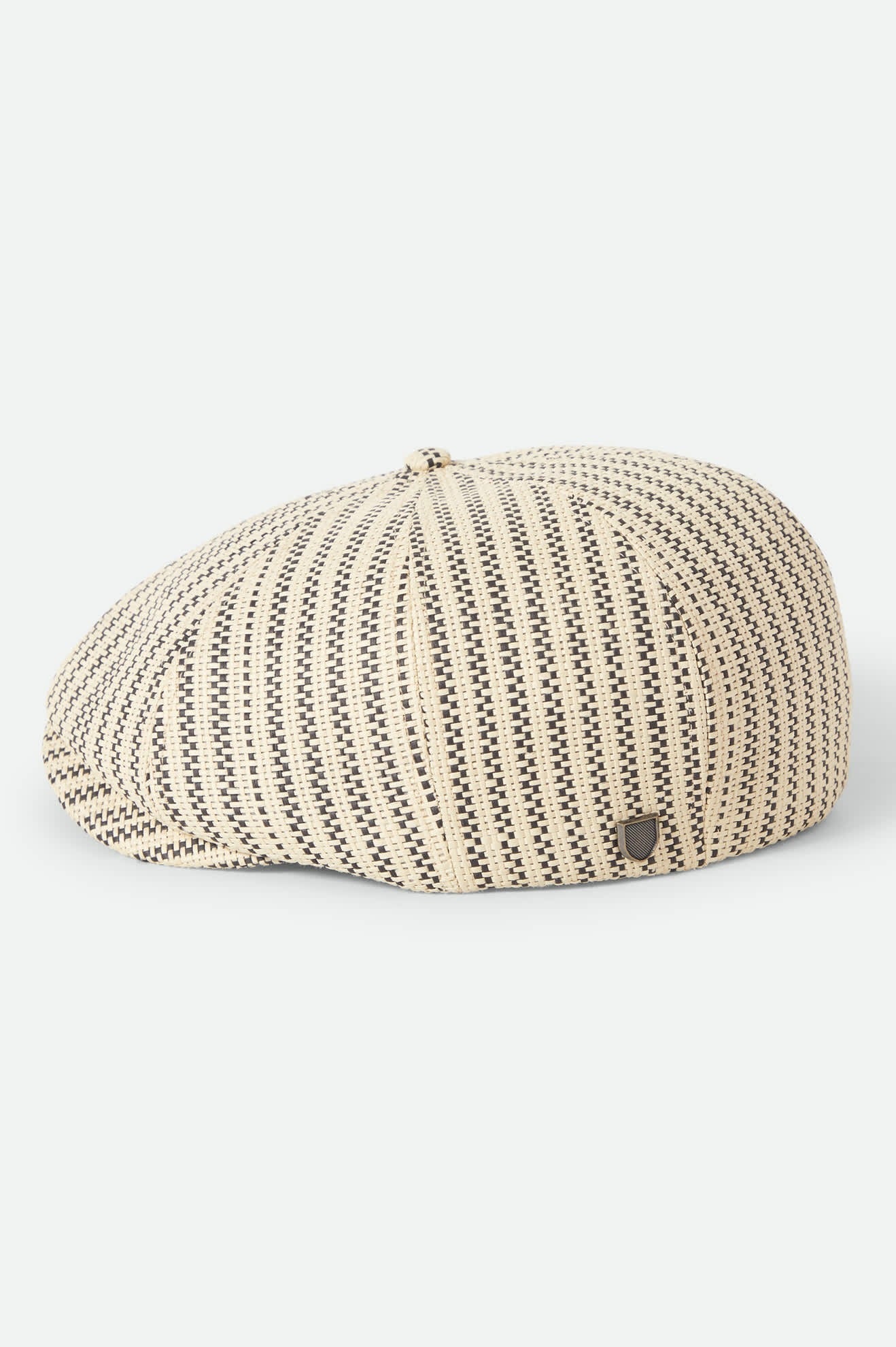 Brood Lightweight Newsboy Cap - Natural/Black Straw