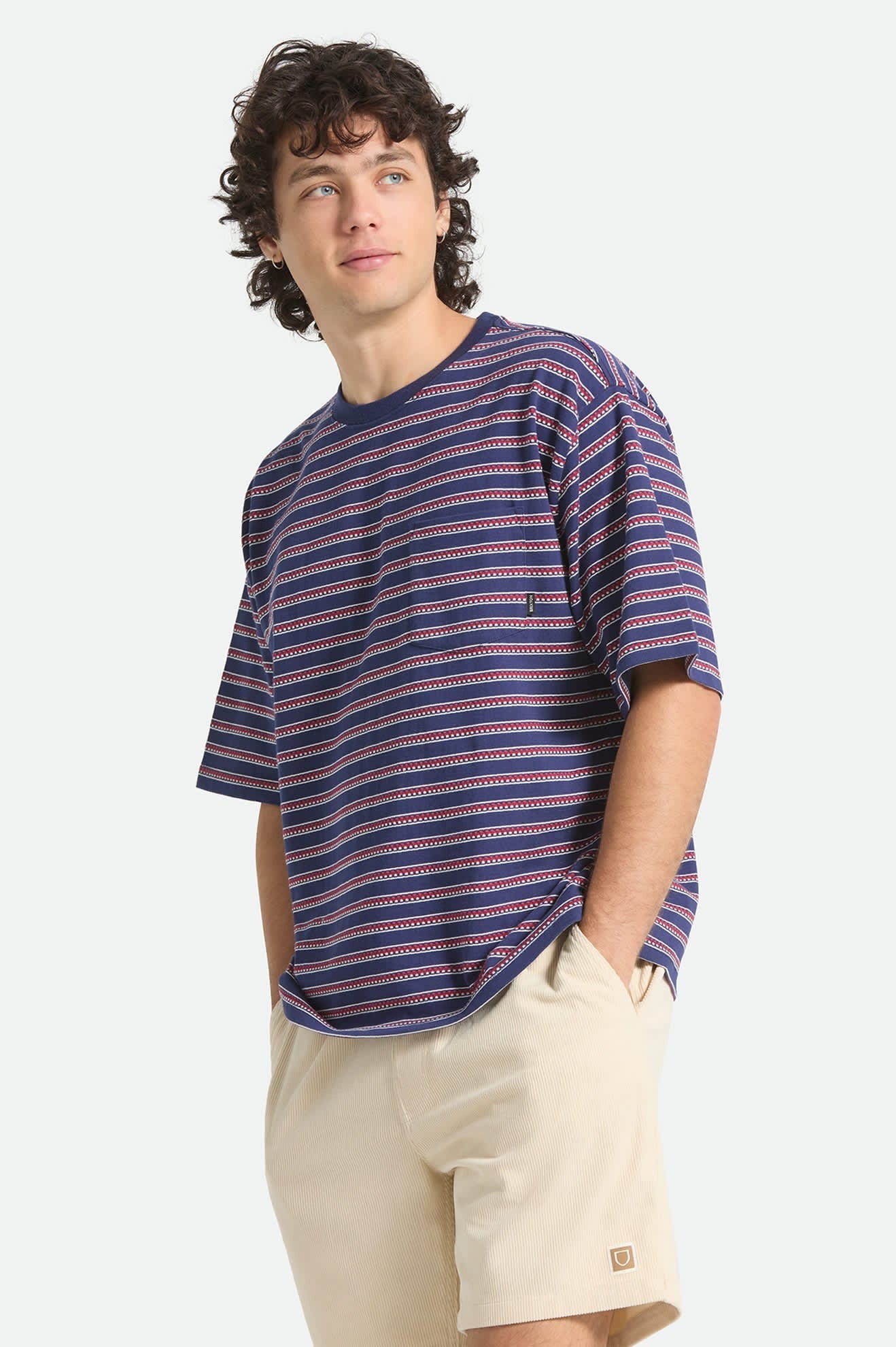 Poolside Pique Box Crop T-Shirt - Washed Navy