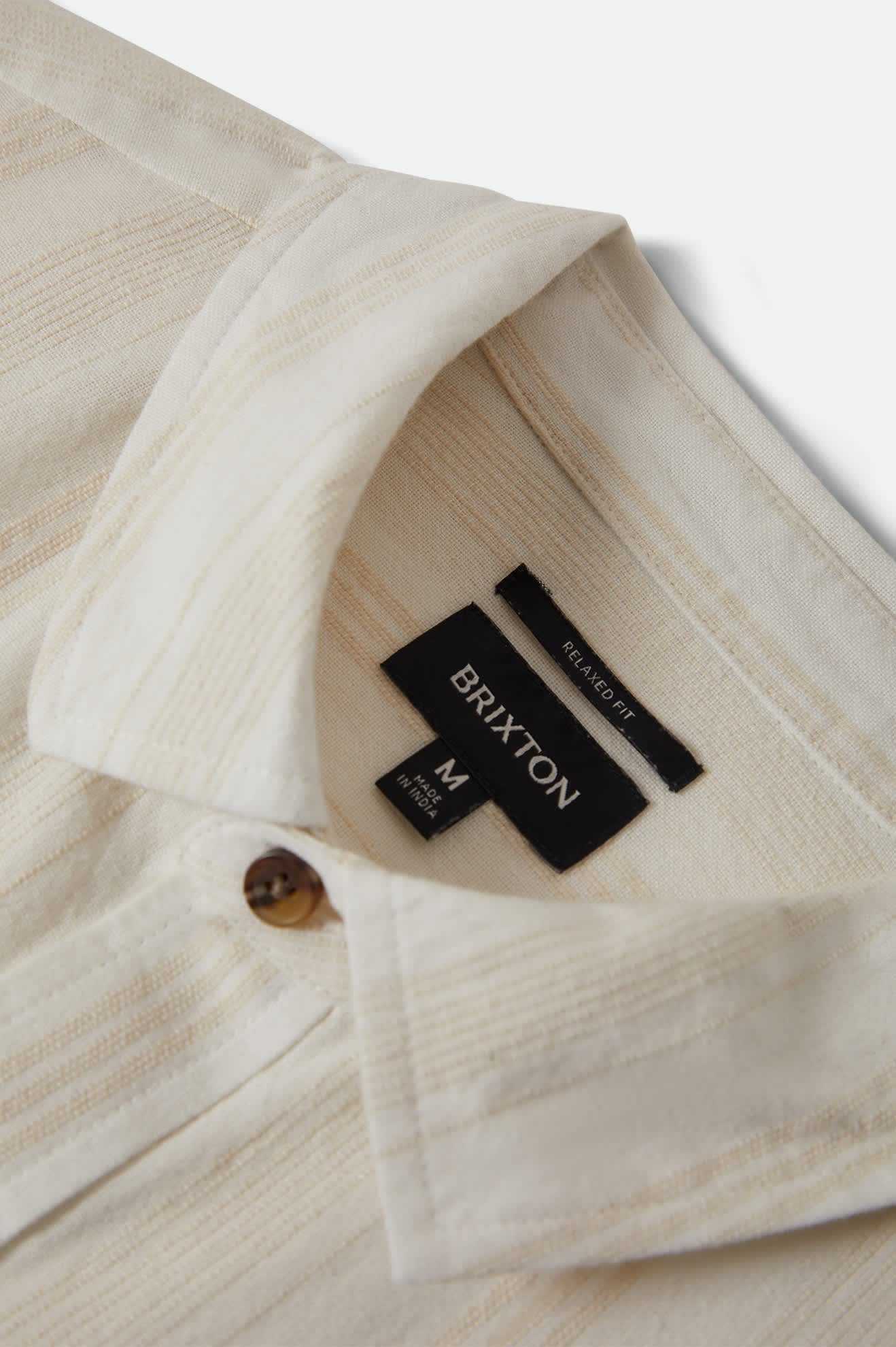 Cru Stripe Dobby Short Sleeve Shirt - Off White