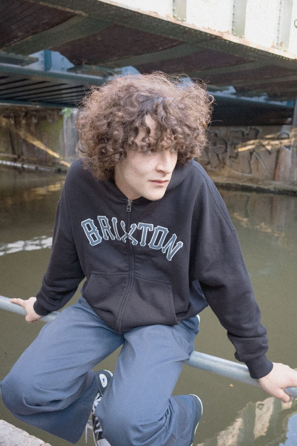Dugout Zip Hood Fleece - Black/Grey