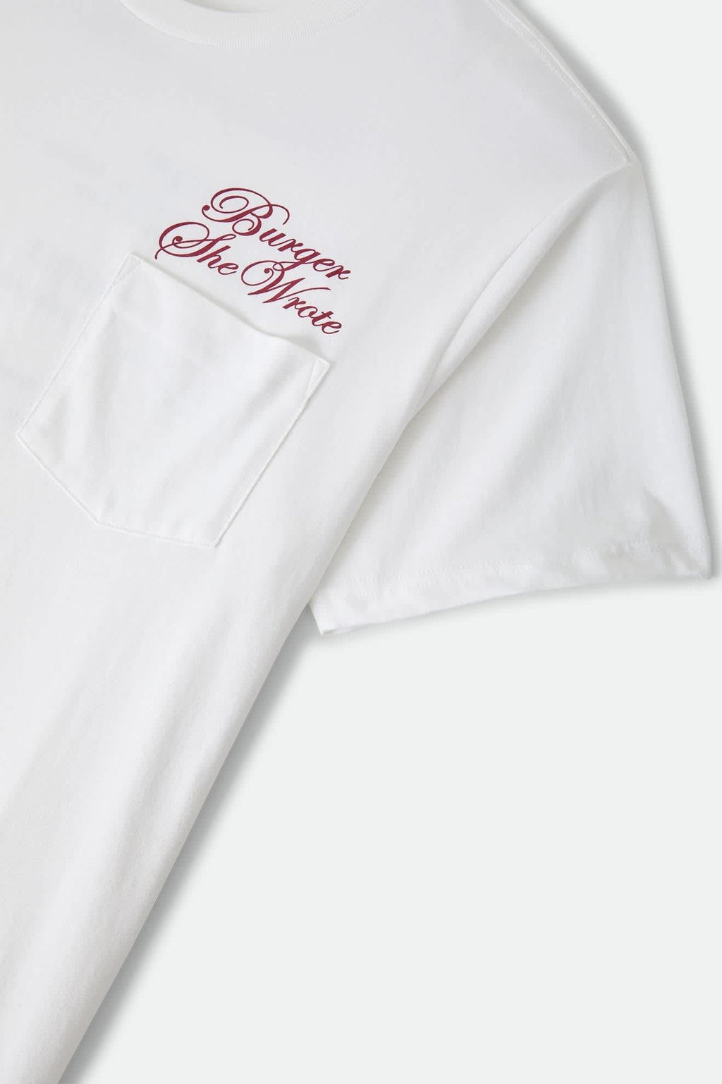 Burger She Wrote Pocket T-Shirt - White