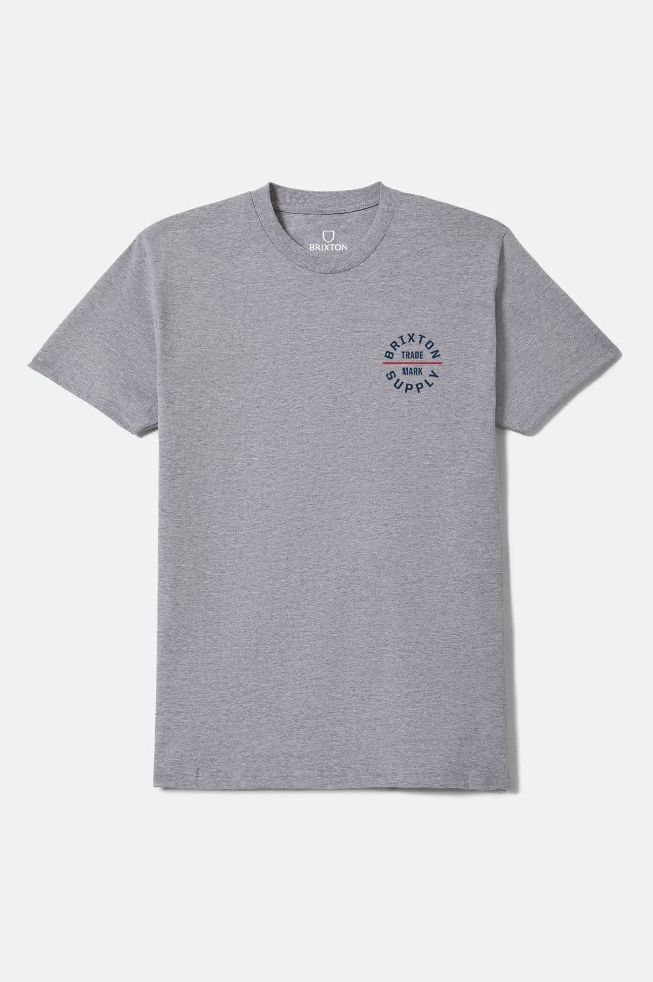 Oath Short Sleeve Standard T-Shirt - Heather Grey/Navy/Red