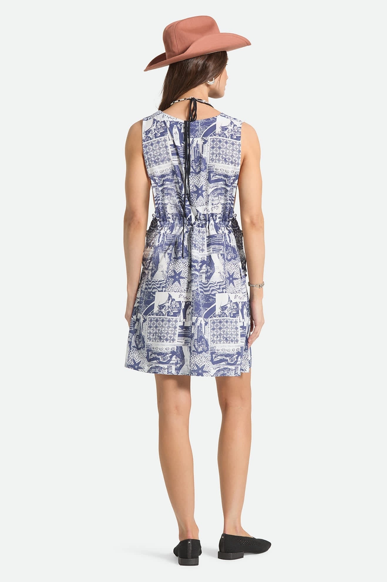 The Bells Dress - Navy/White Collage