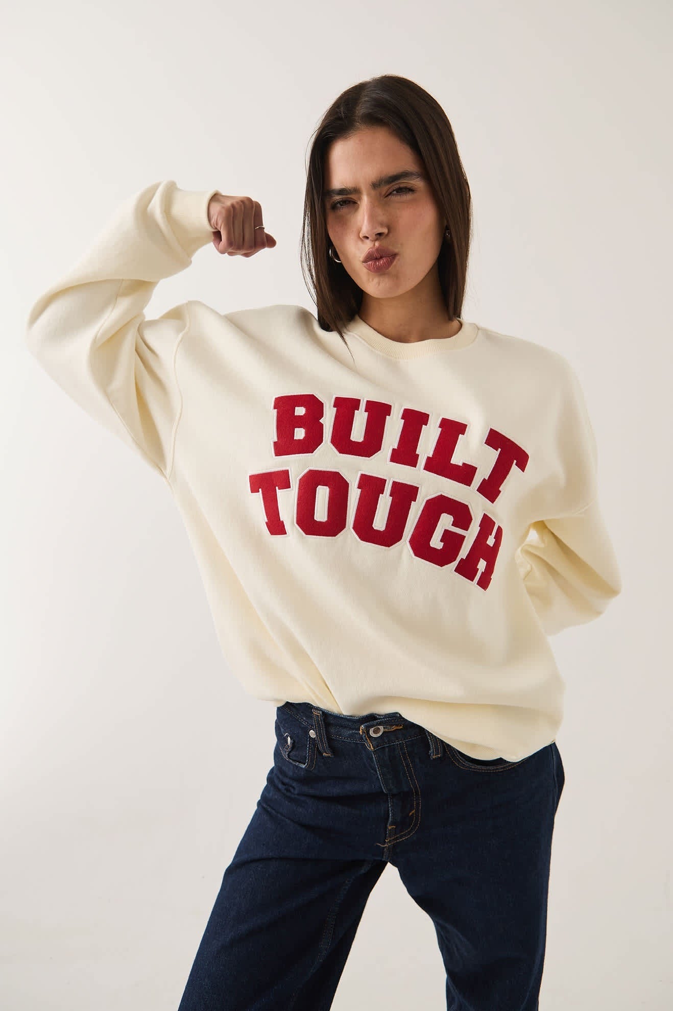 Ford Built Tough Crew Fleece - Wimbledon White