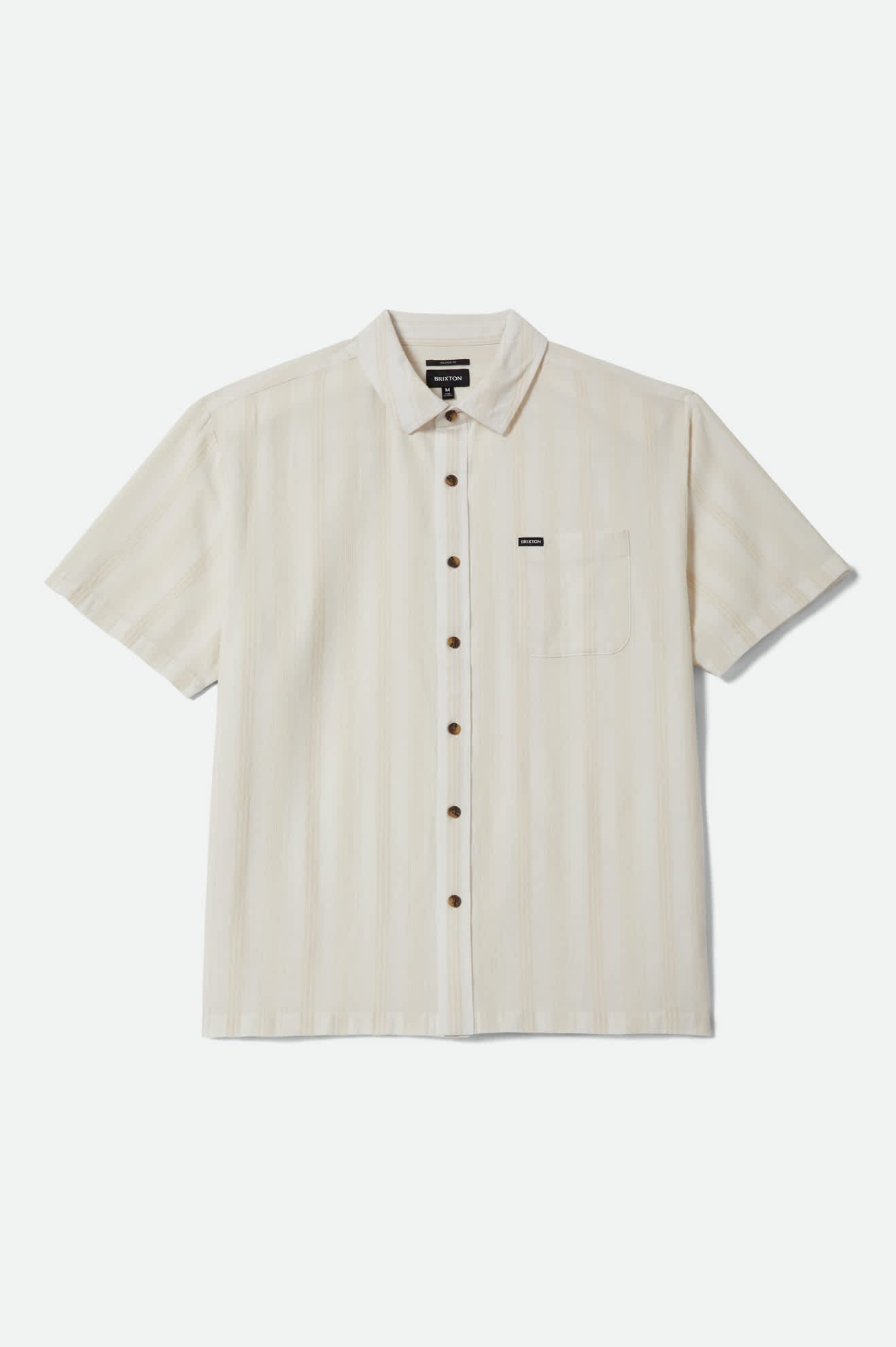 Cru Stripe Dobby Short Sleeve Shirt - Off White