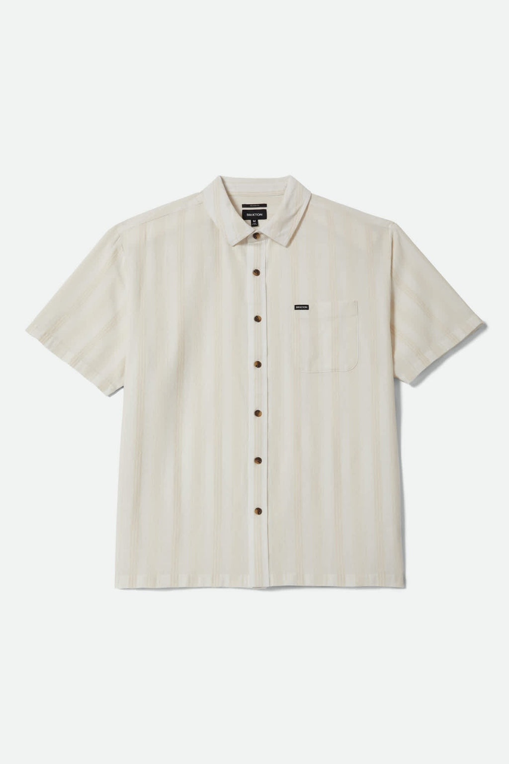 Cru Stripe Dobby Short Sleeve Shirt - Off White